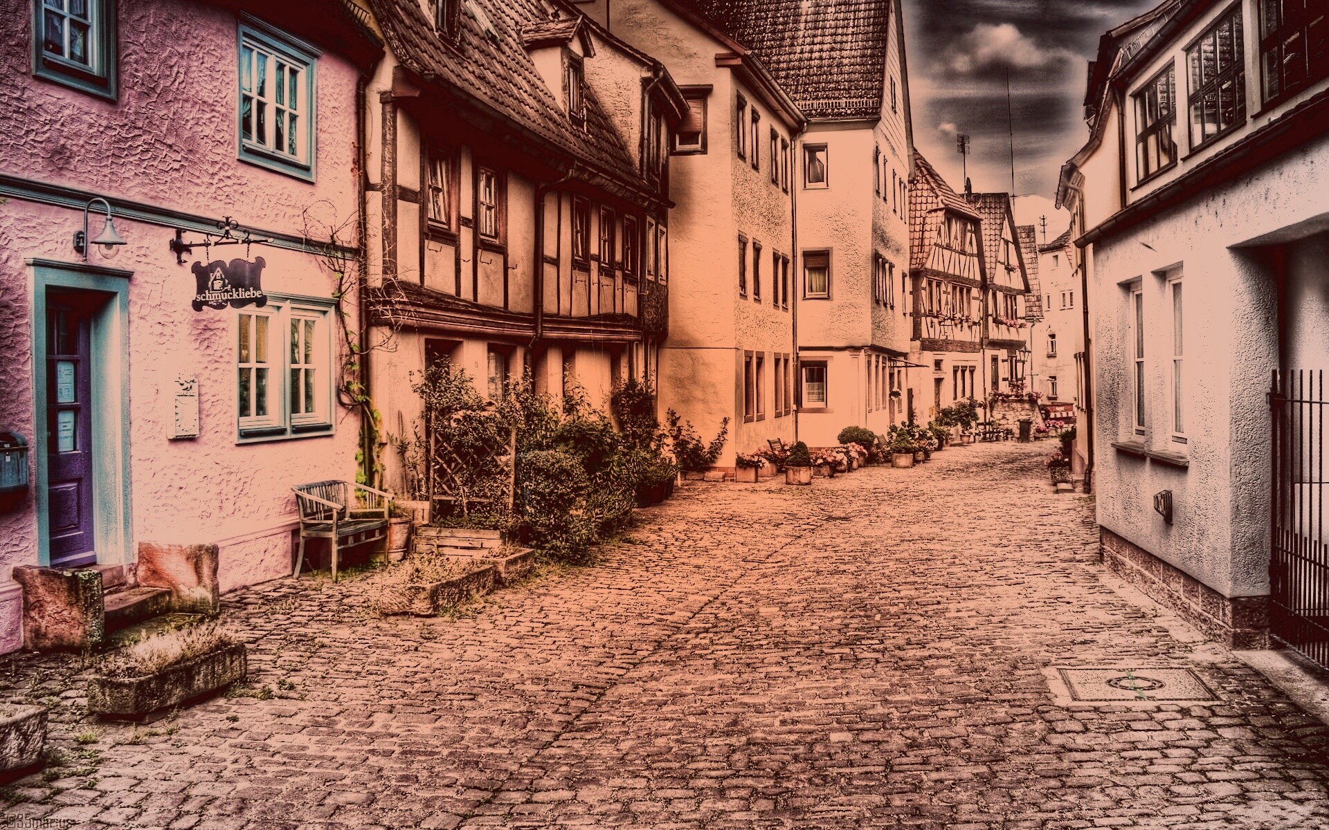 Старый городок обои