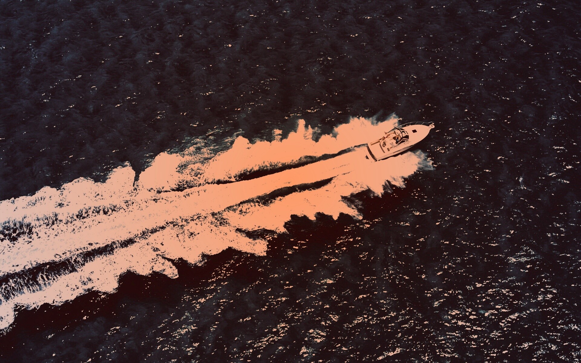 Вид на катер обои