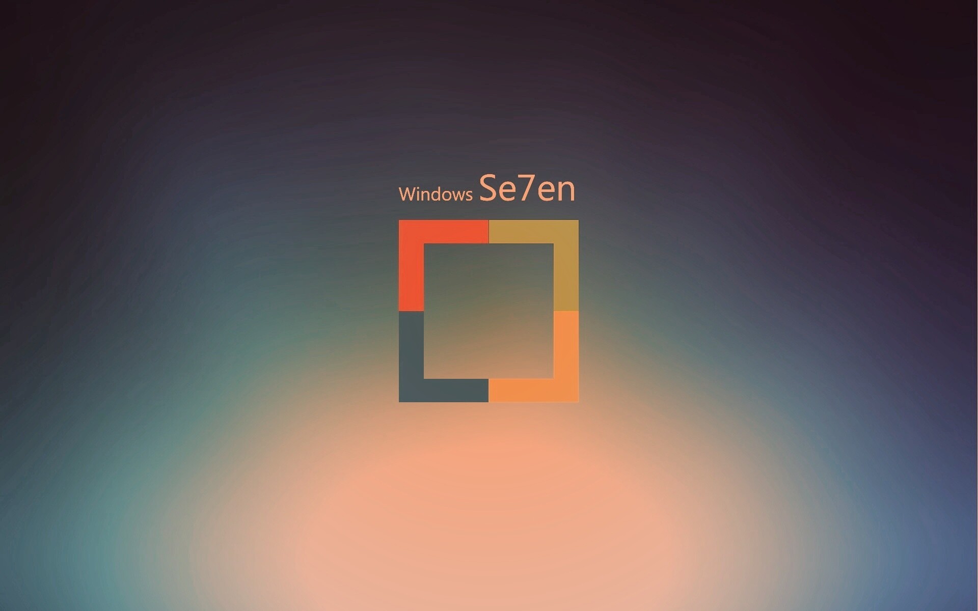 Квадратное лого Windows Seven обои
