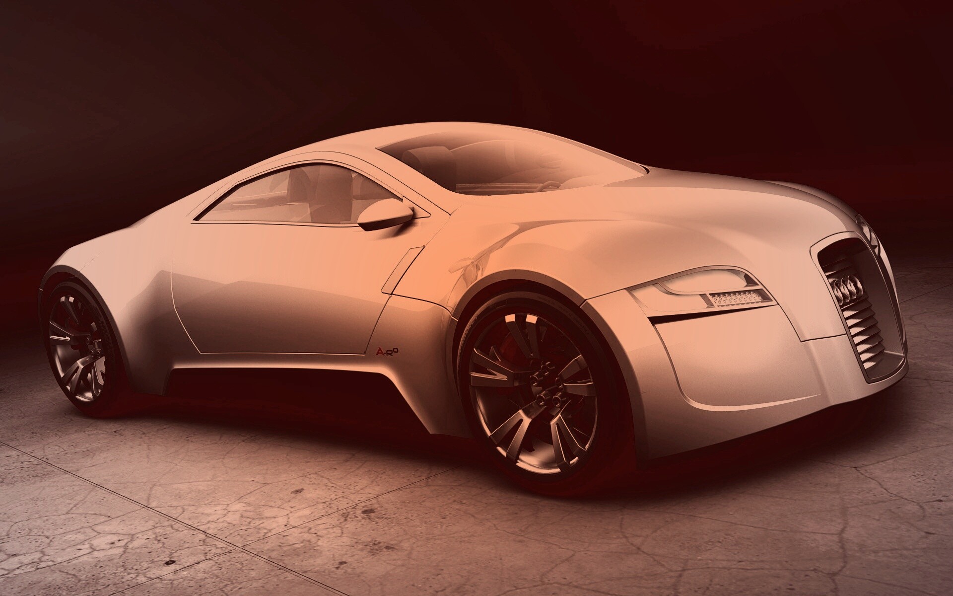 Серебристый концепт ауди обои