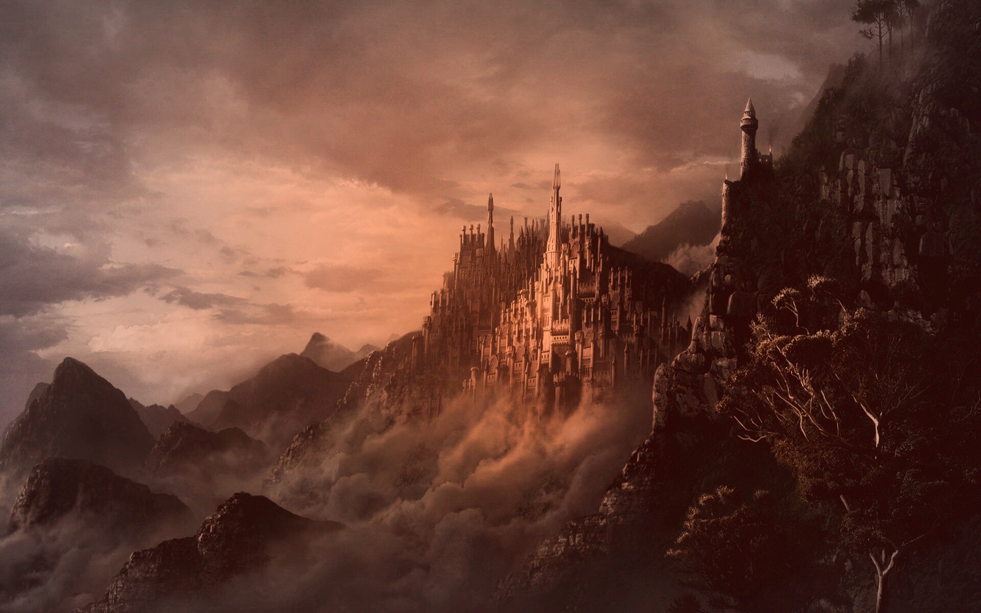 Сказочный город обои