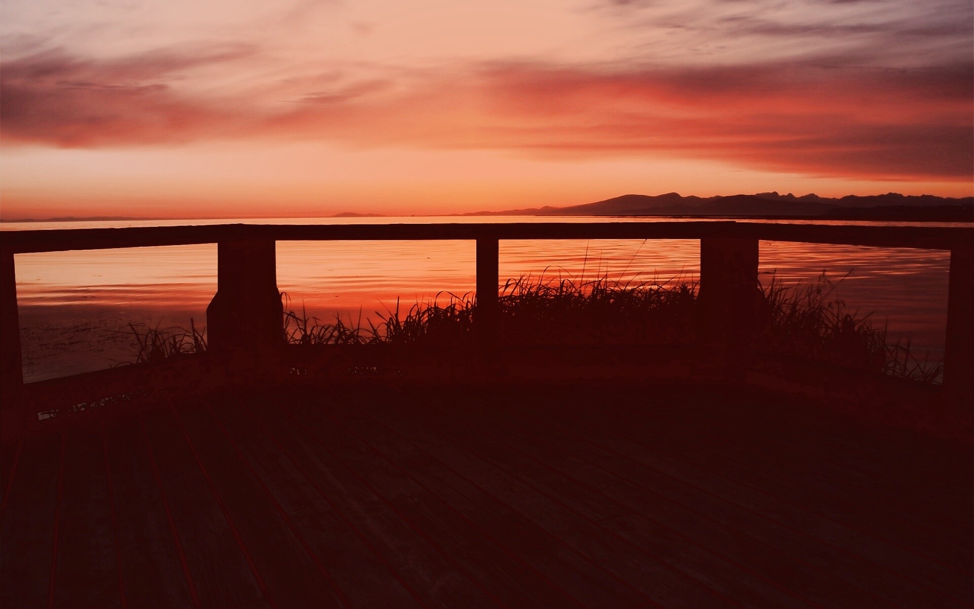 Терасса на море обои