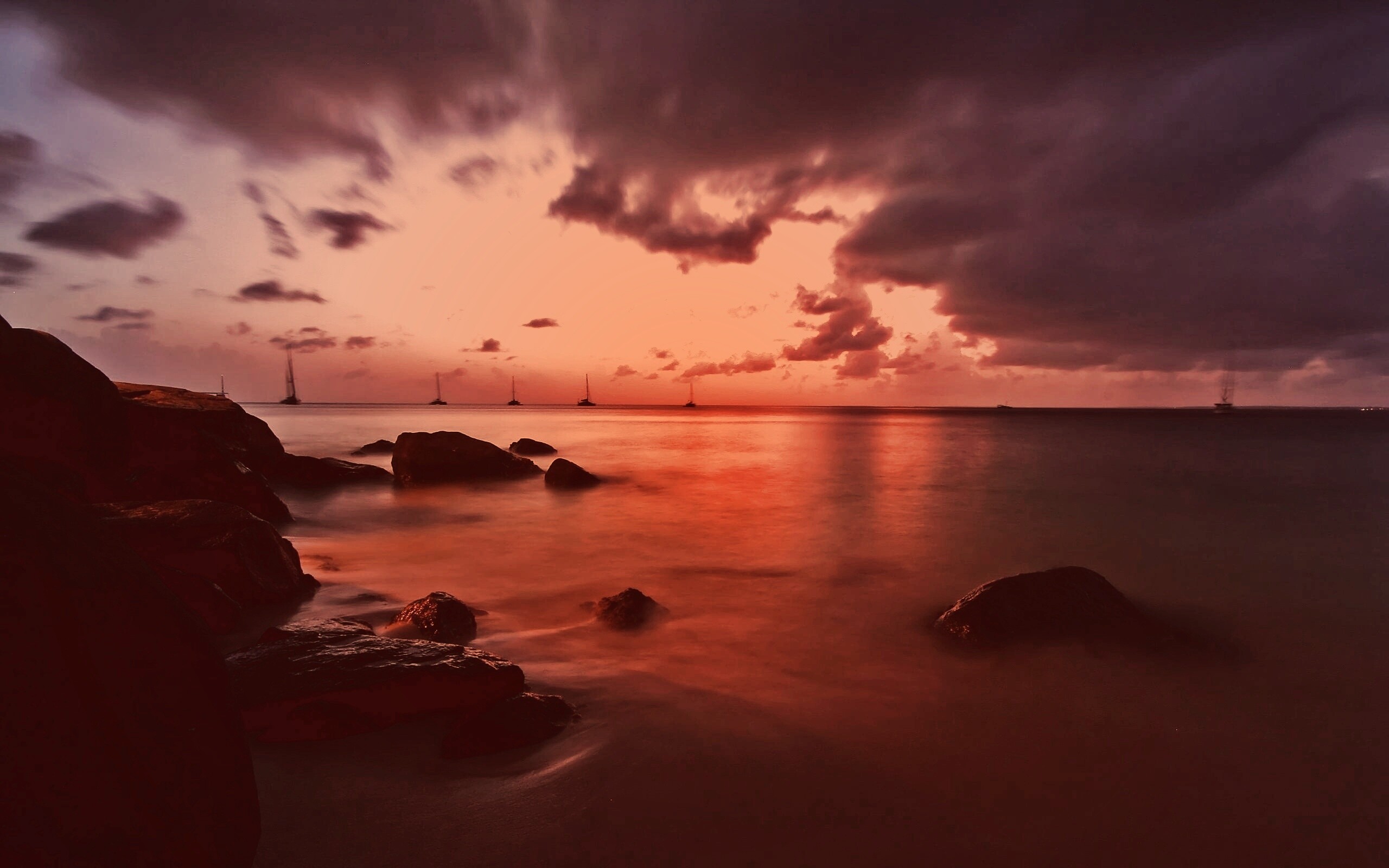 Кровавое море обои