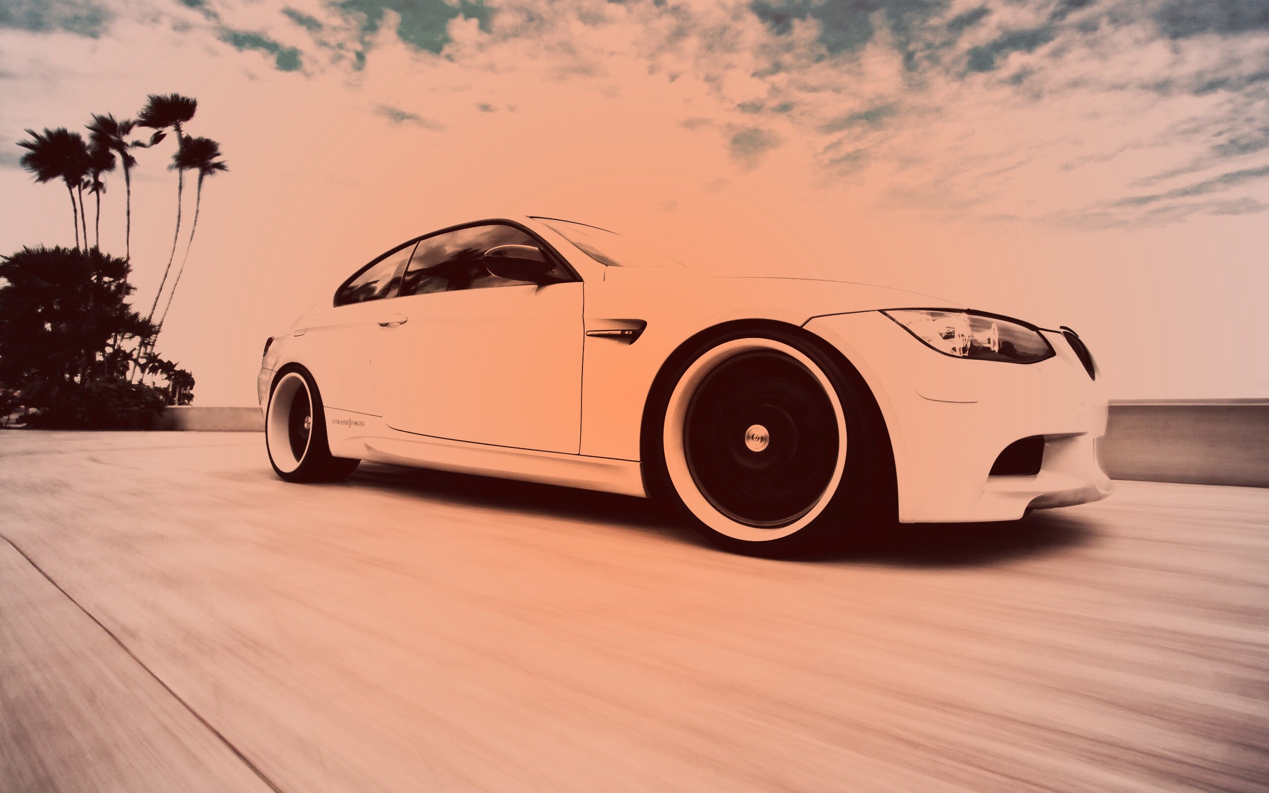 Белый БМВ обои