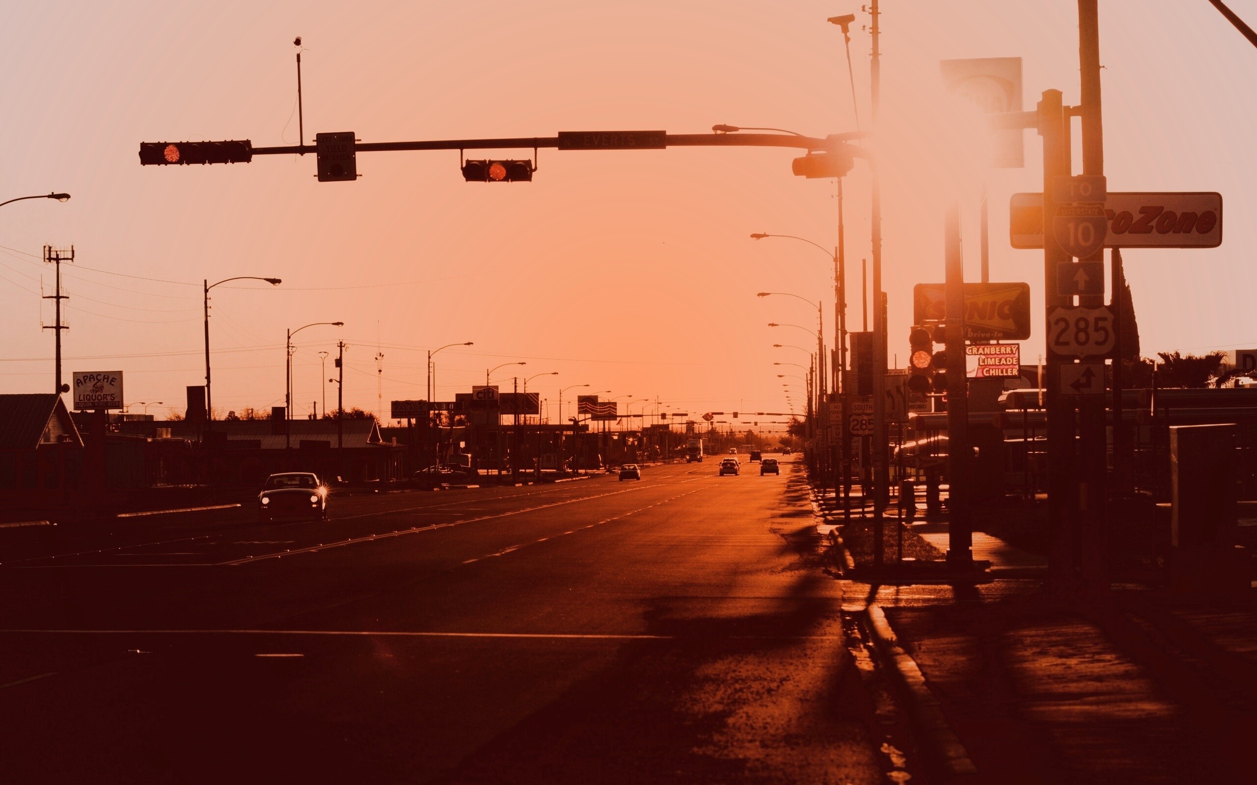 Закат в Лос Анджелесе обои