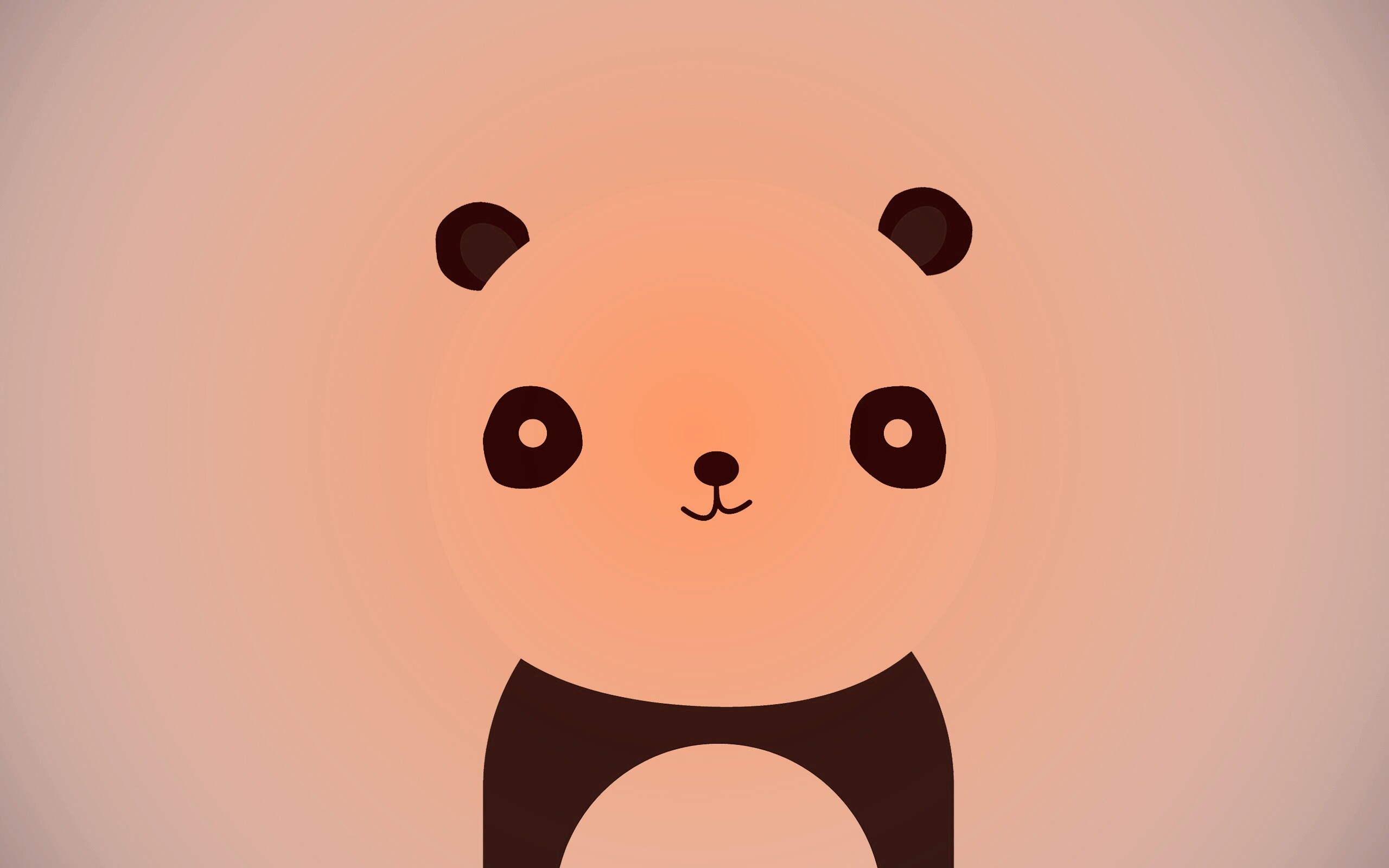 Минималистичная панда обои