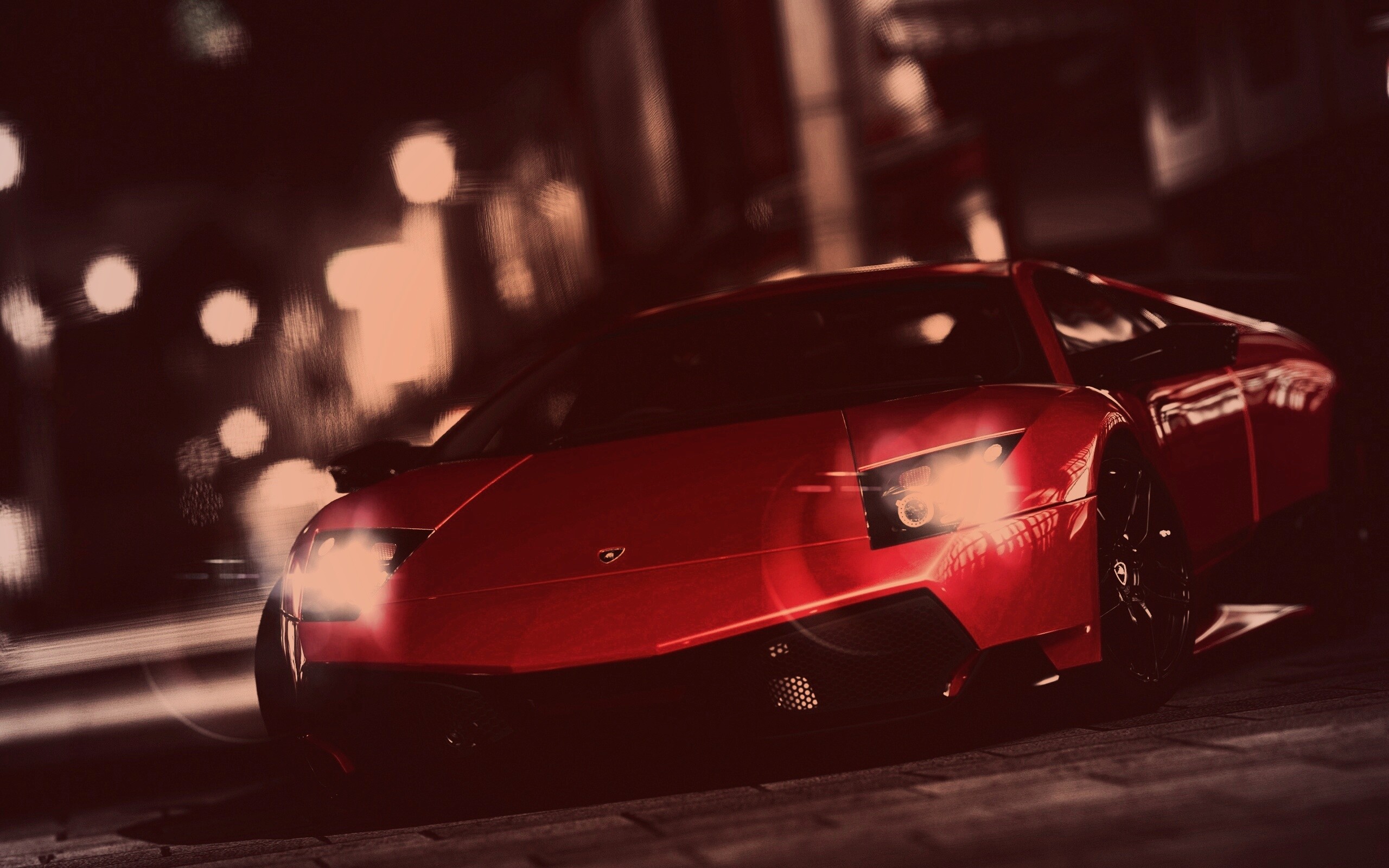 Красная ламборджини мурселаго обои