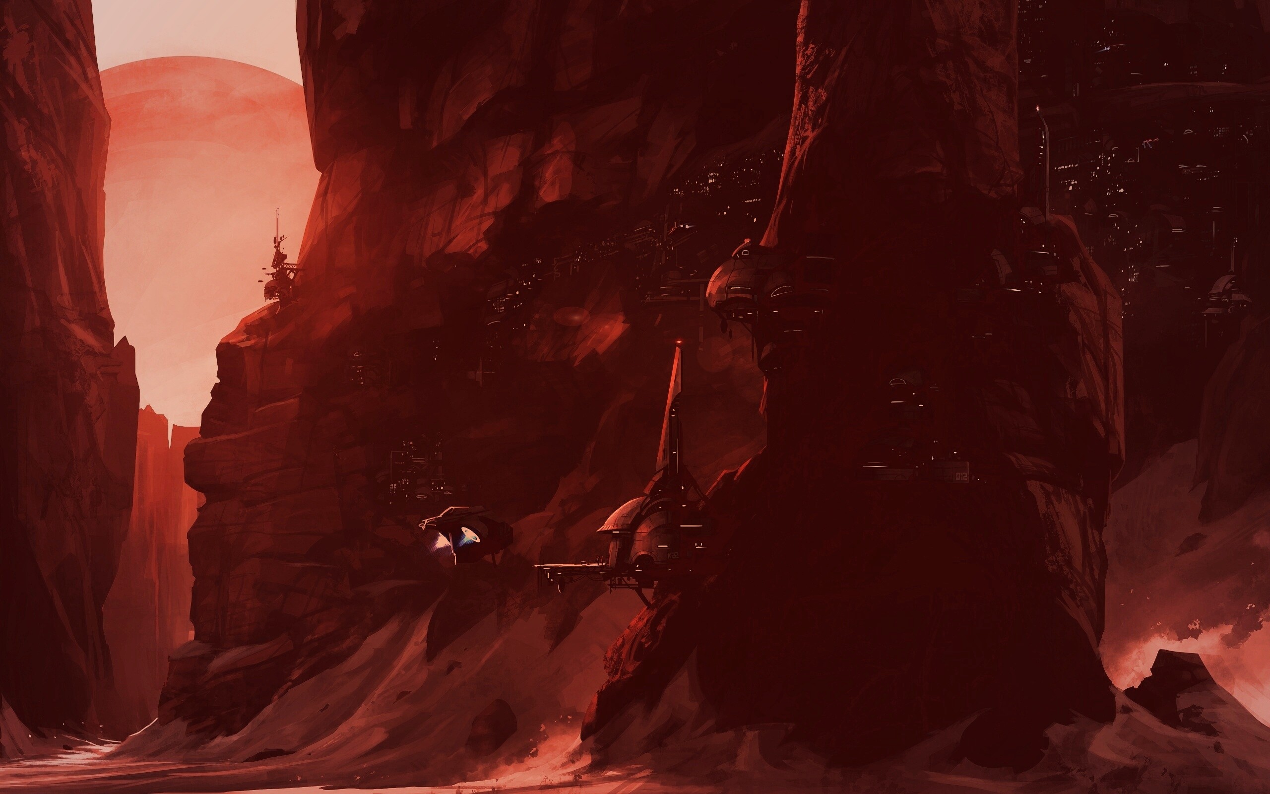 Красные горы обои