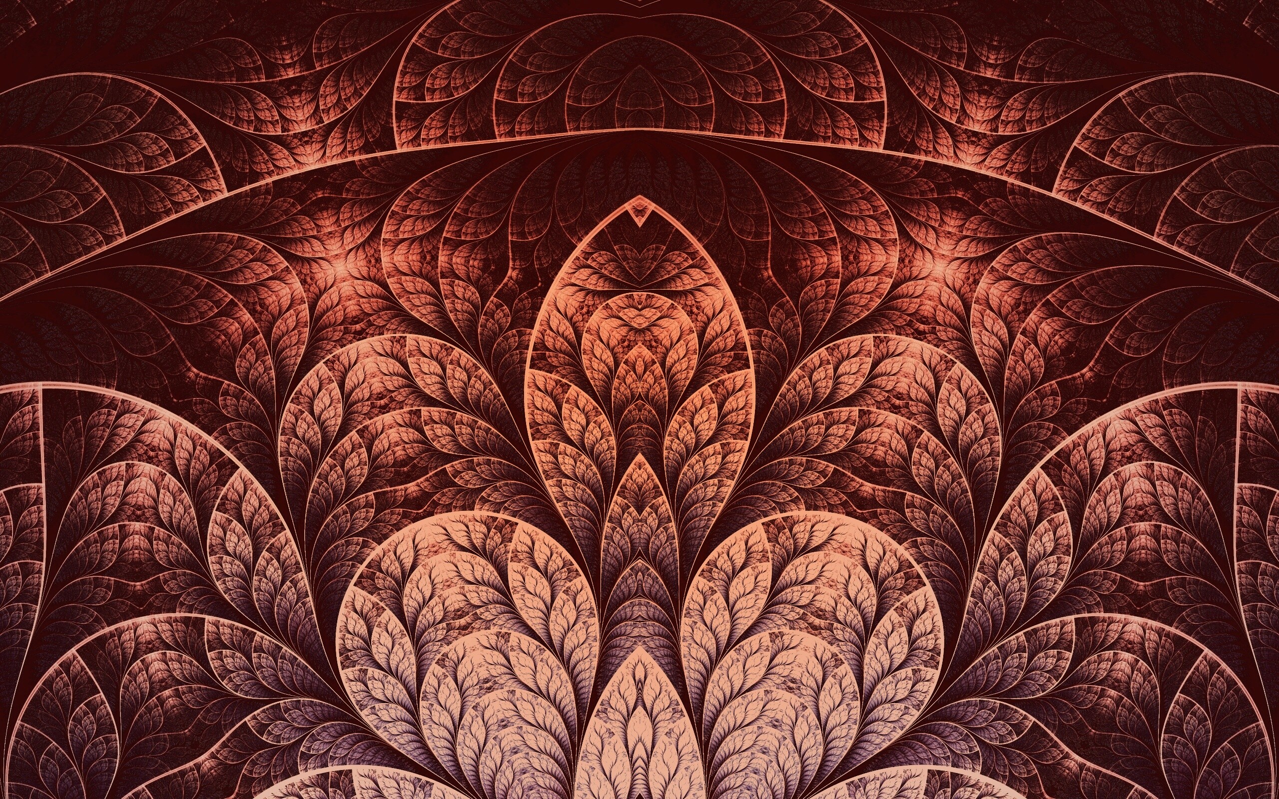 Фрактальные листья обои