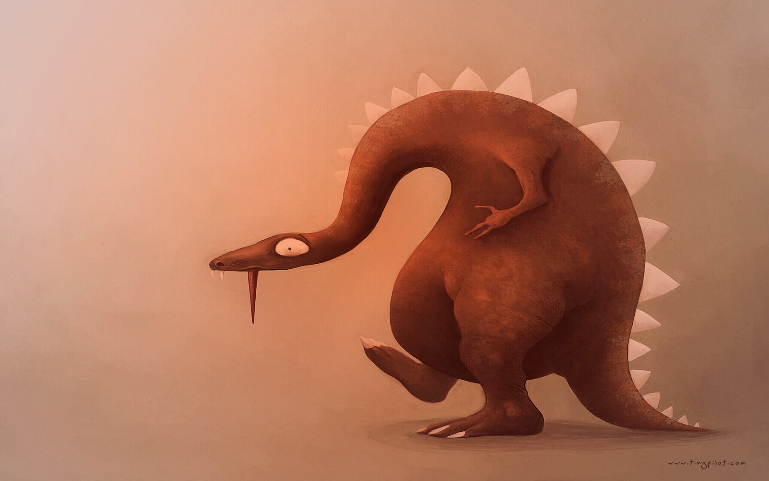 Рисованый динозавр обои