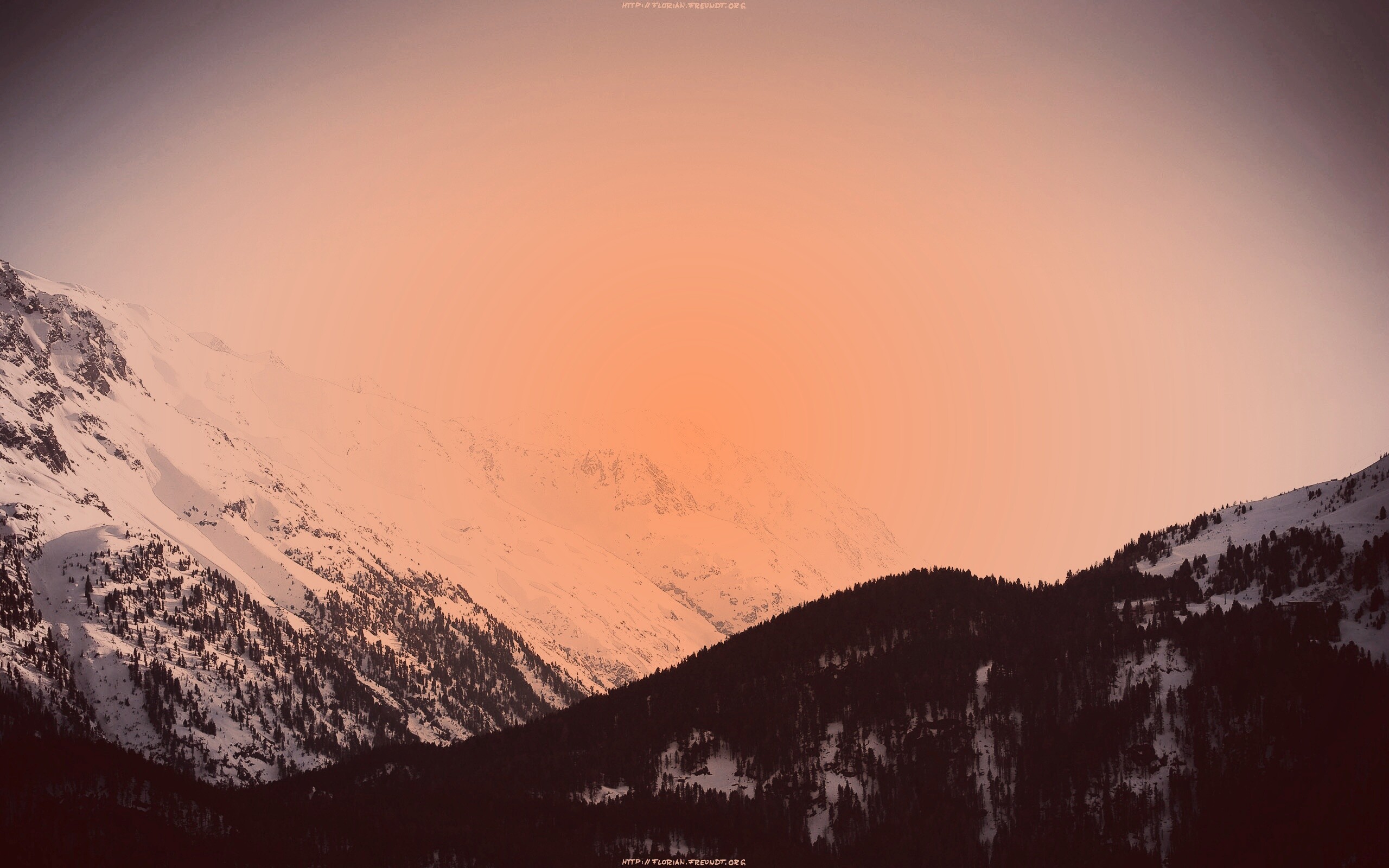 Горные вершины зимой обои