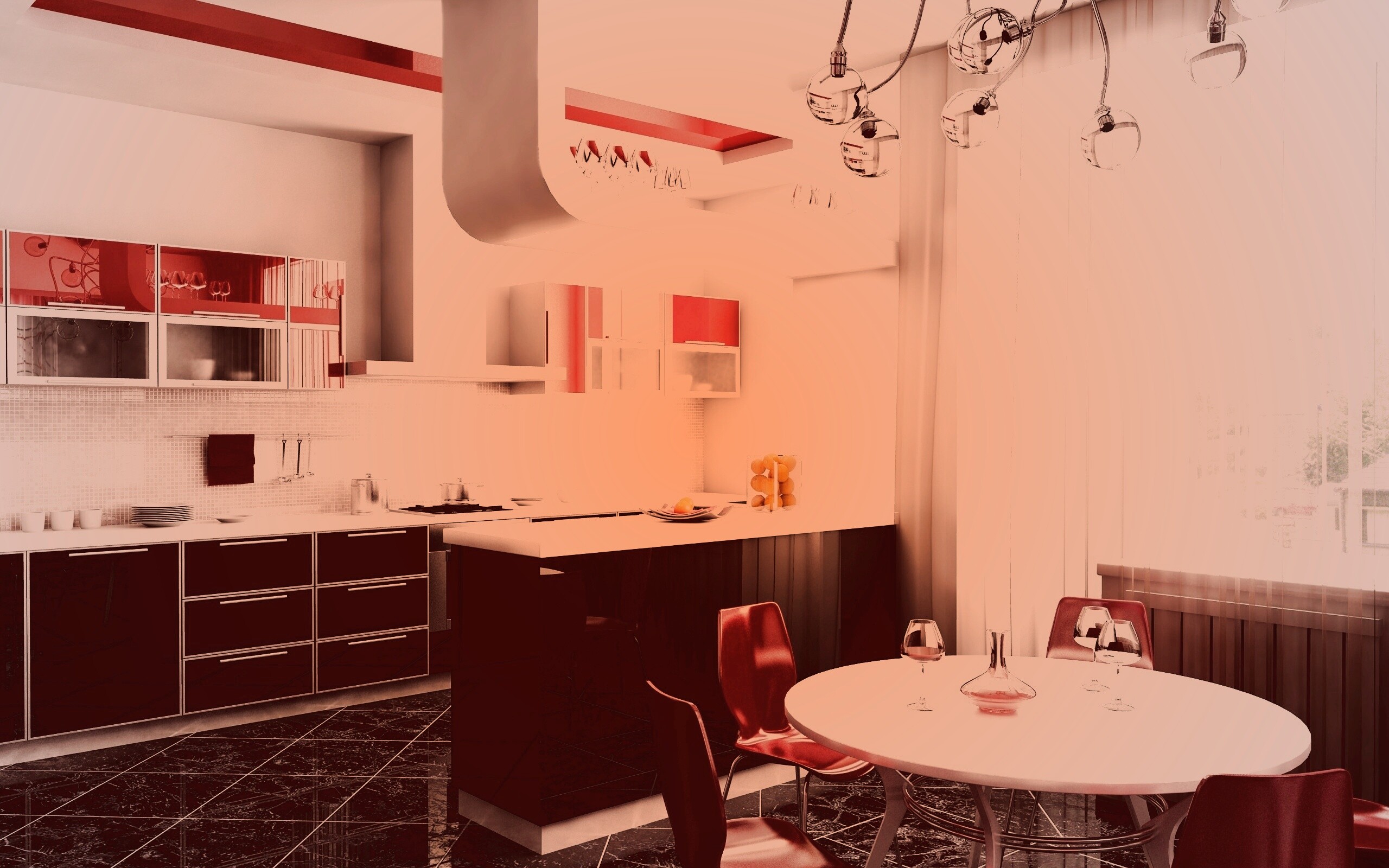 Современная кухня обои