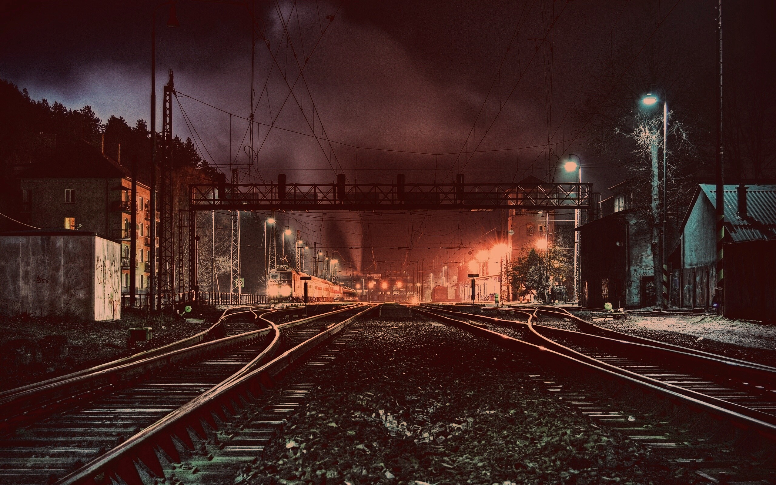 Железнодорожная станция обои