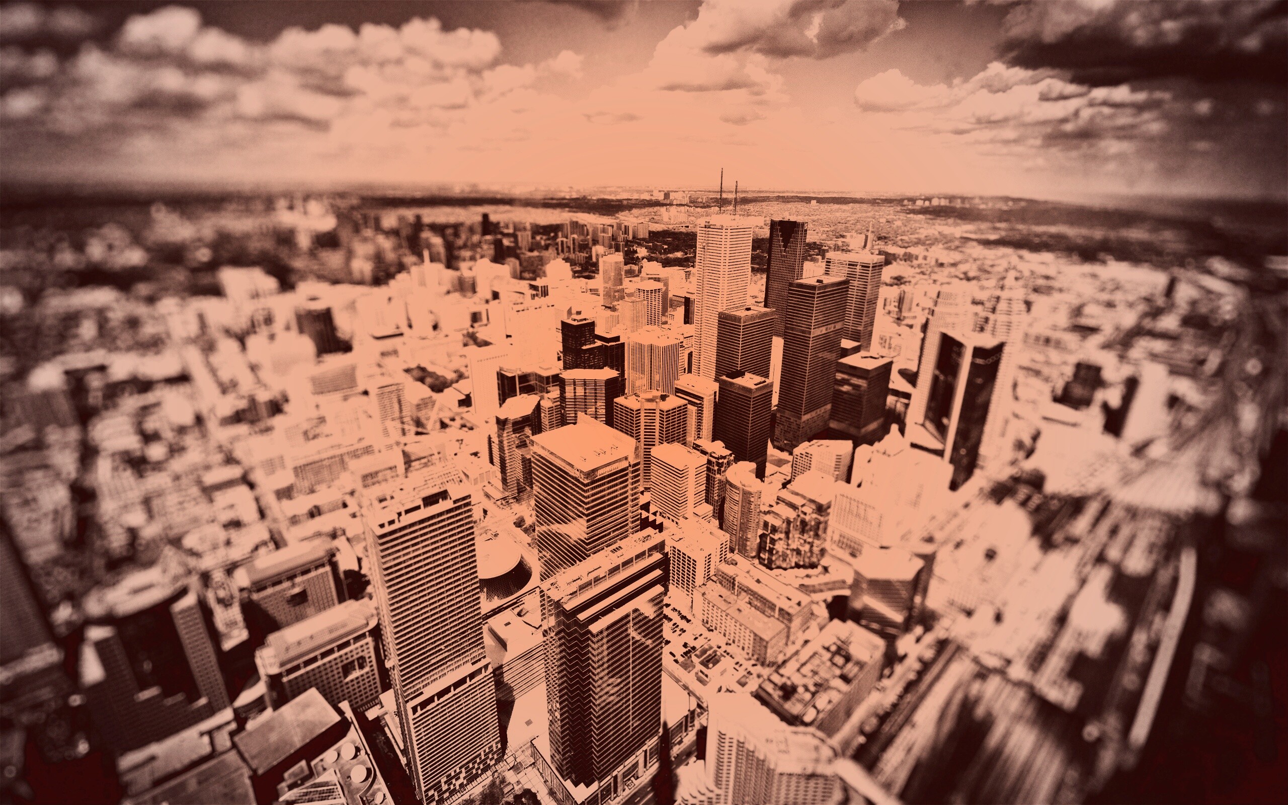 ЧБ фото города обои