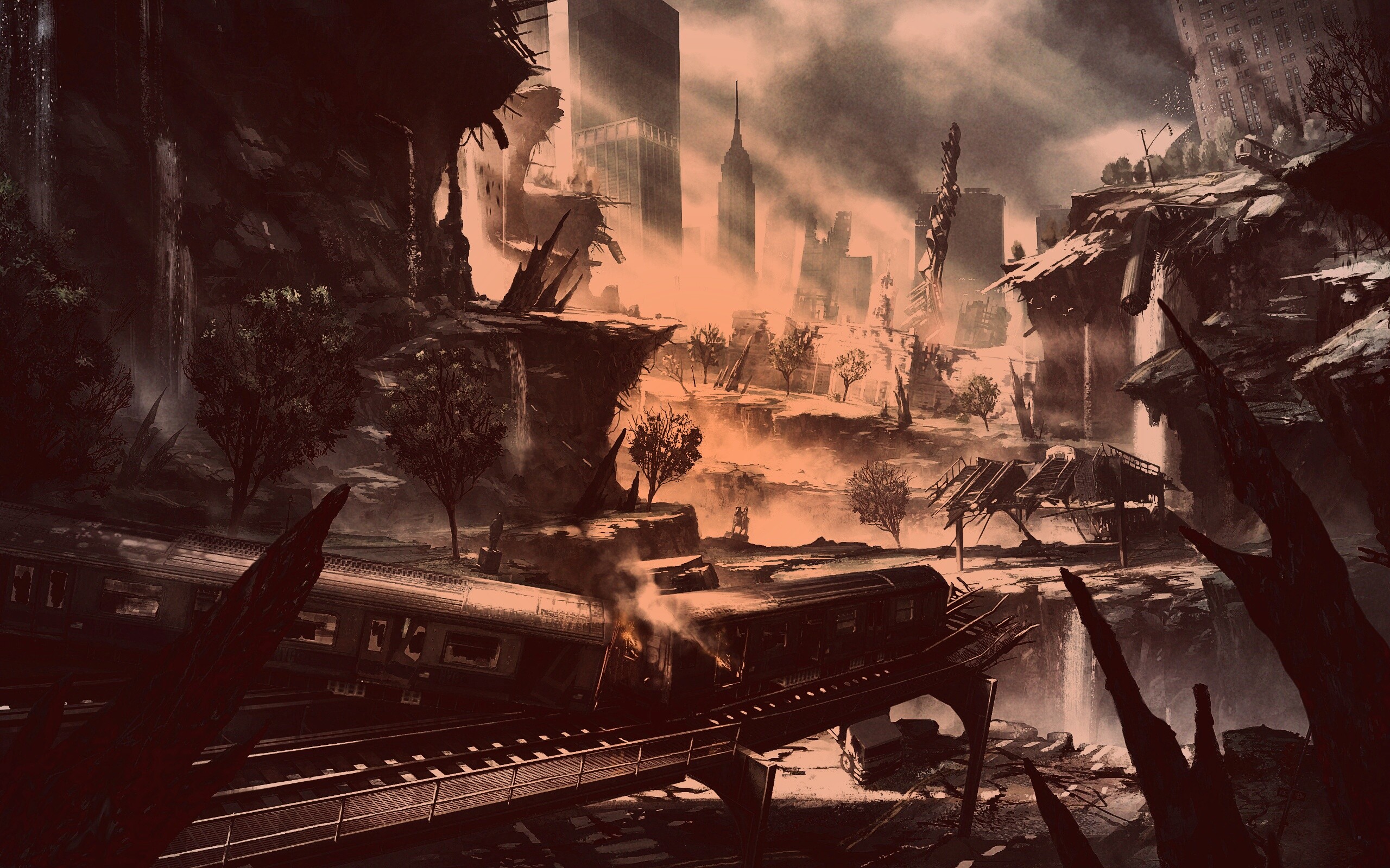 Развалины Нью-Йорка обои