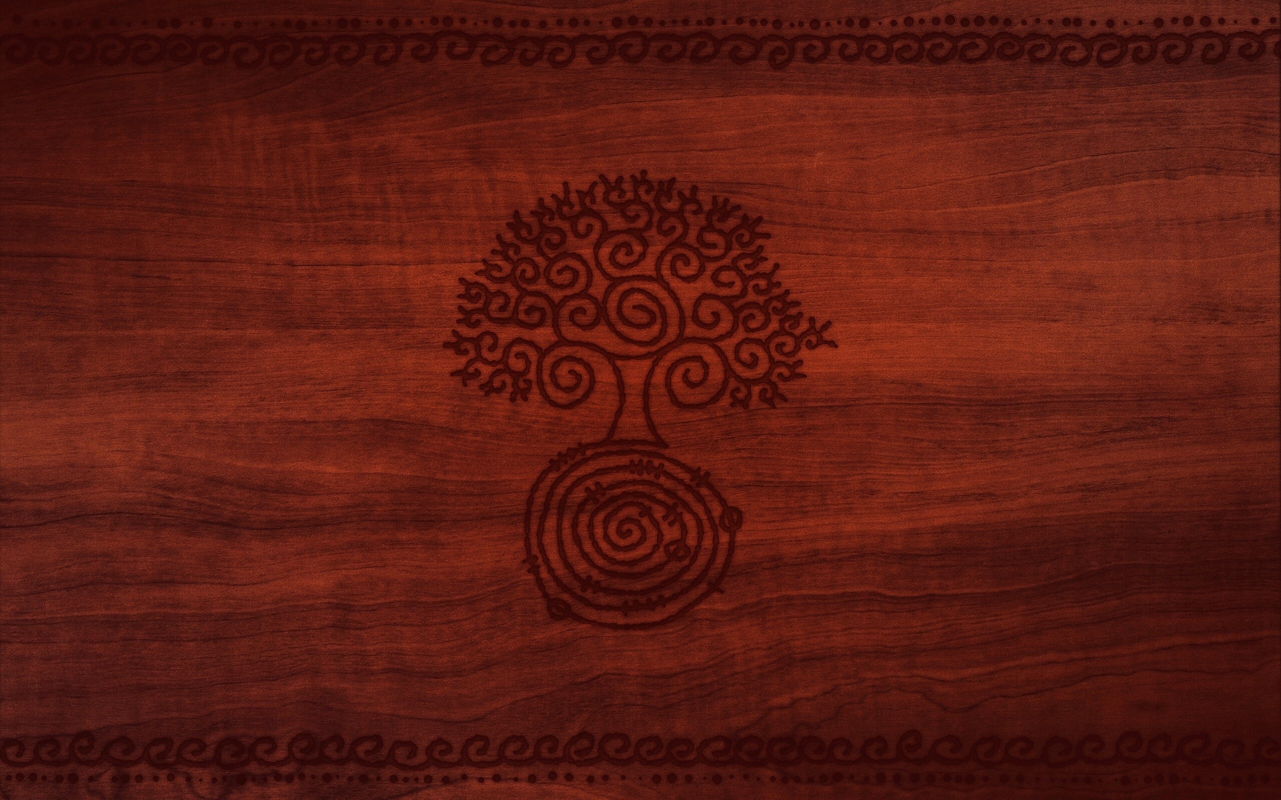 Выжженный рисунок дерева обои