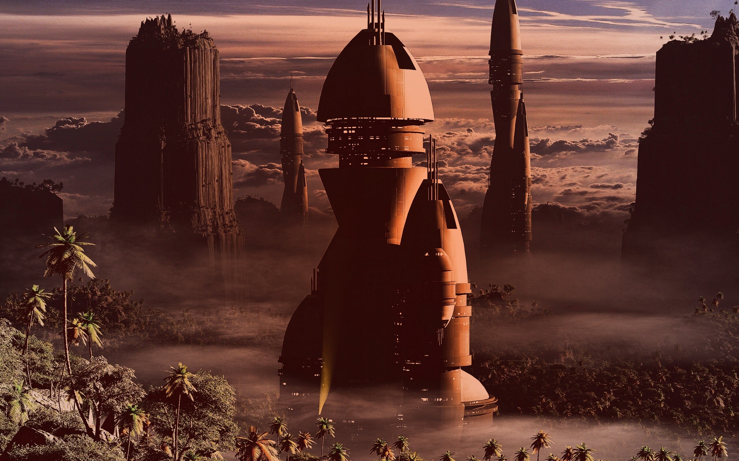 Город будущего обои