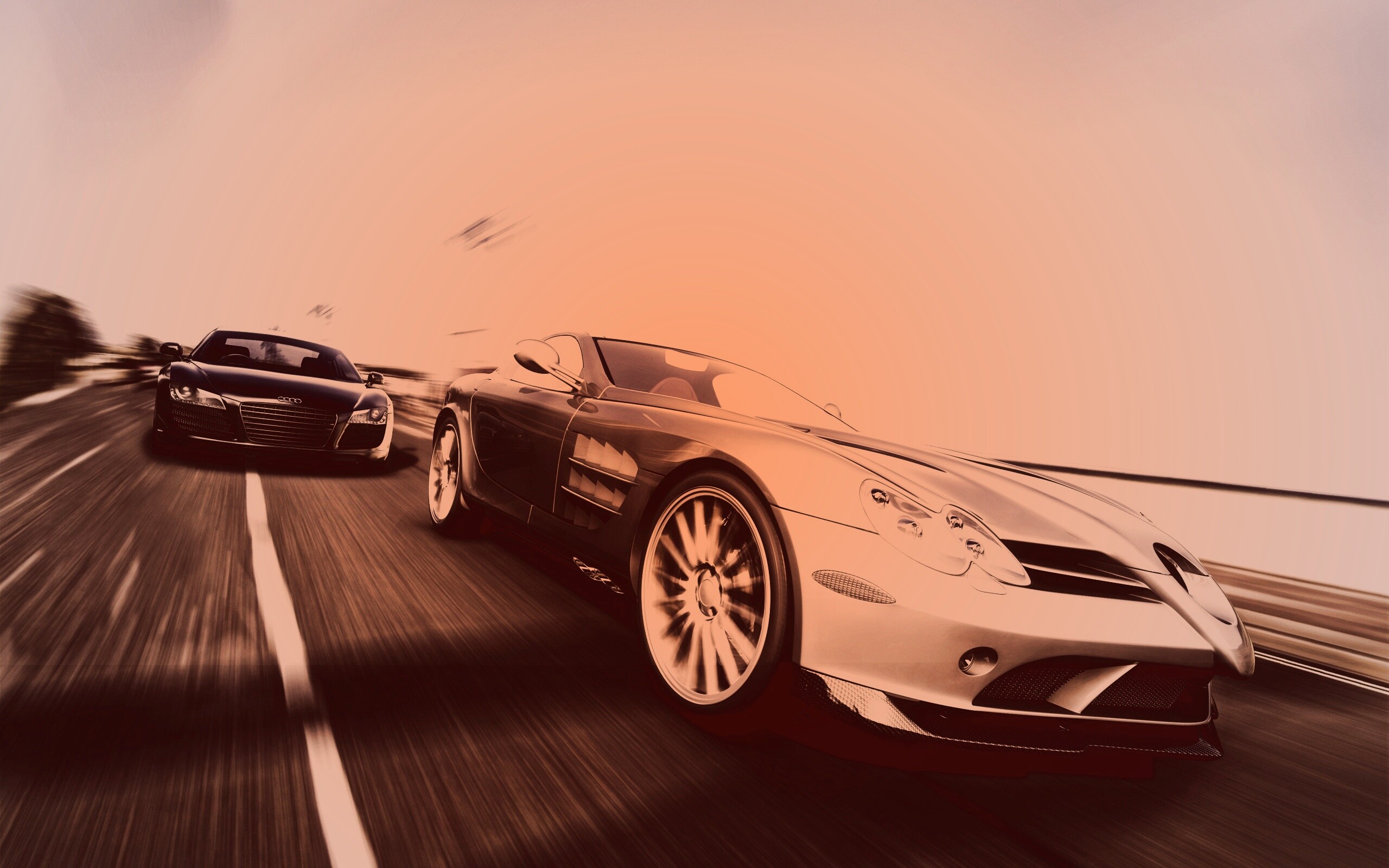 Гонка Ауди и Мерседеса обои
