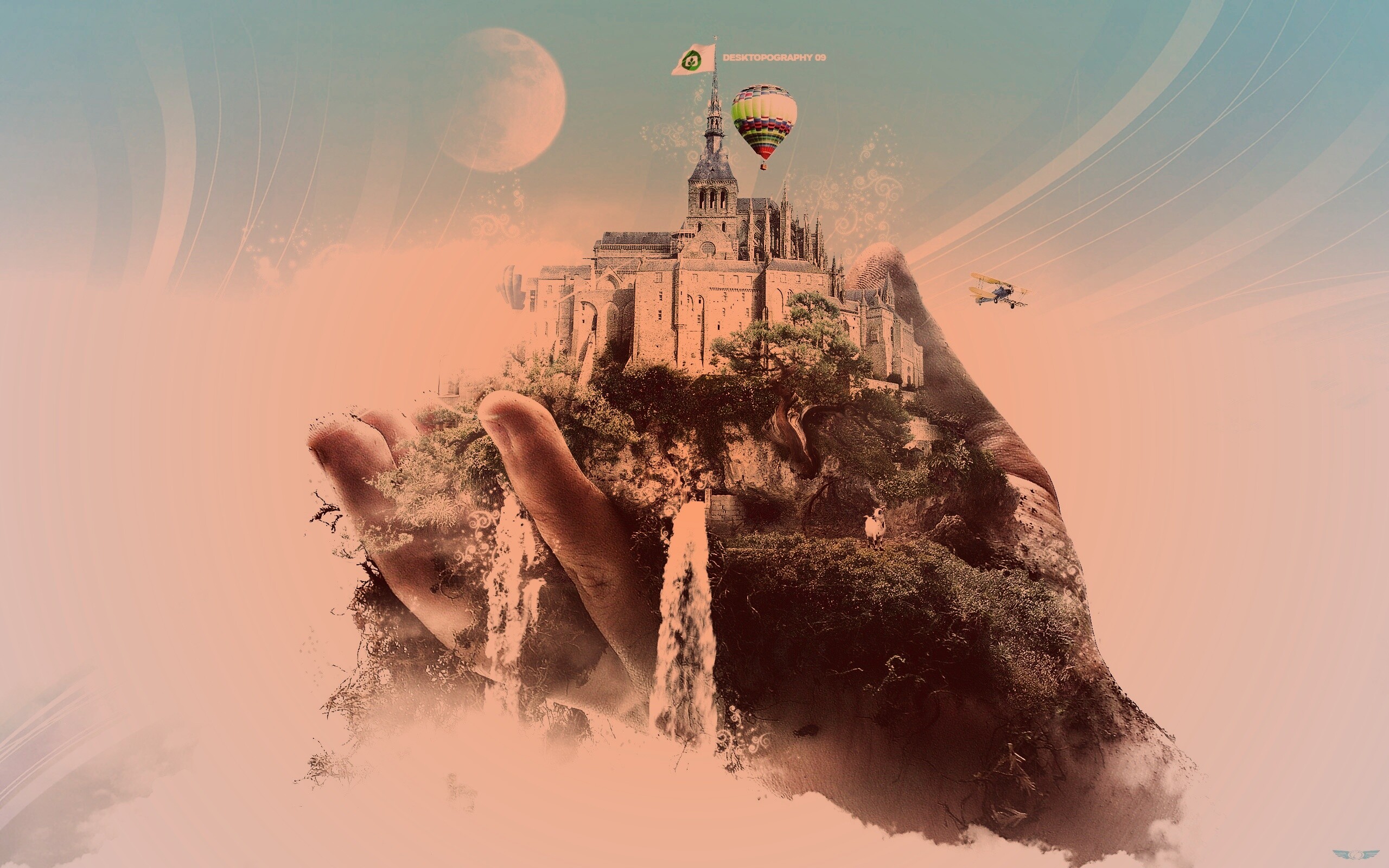 Замок в руке обои