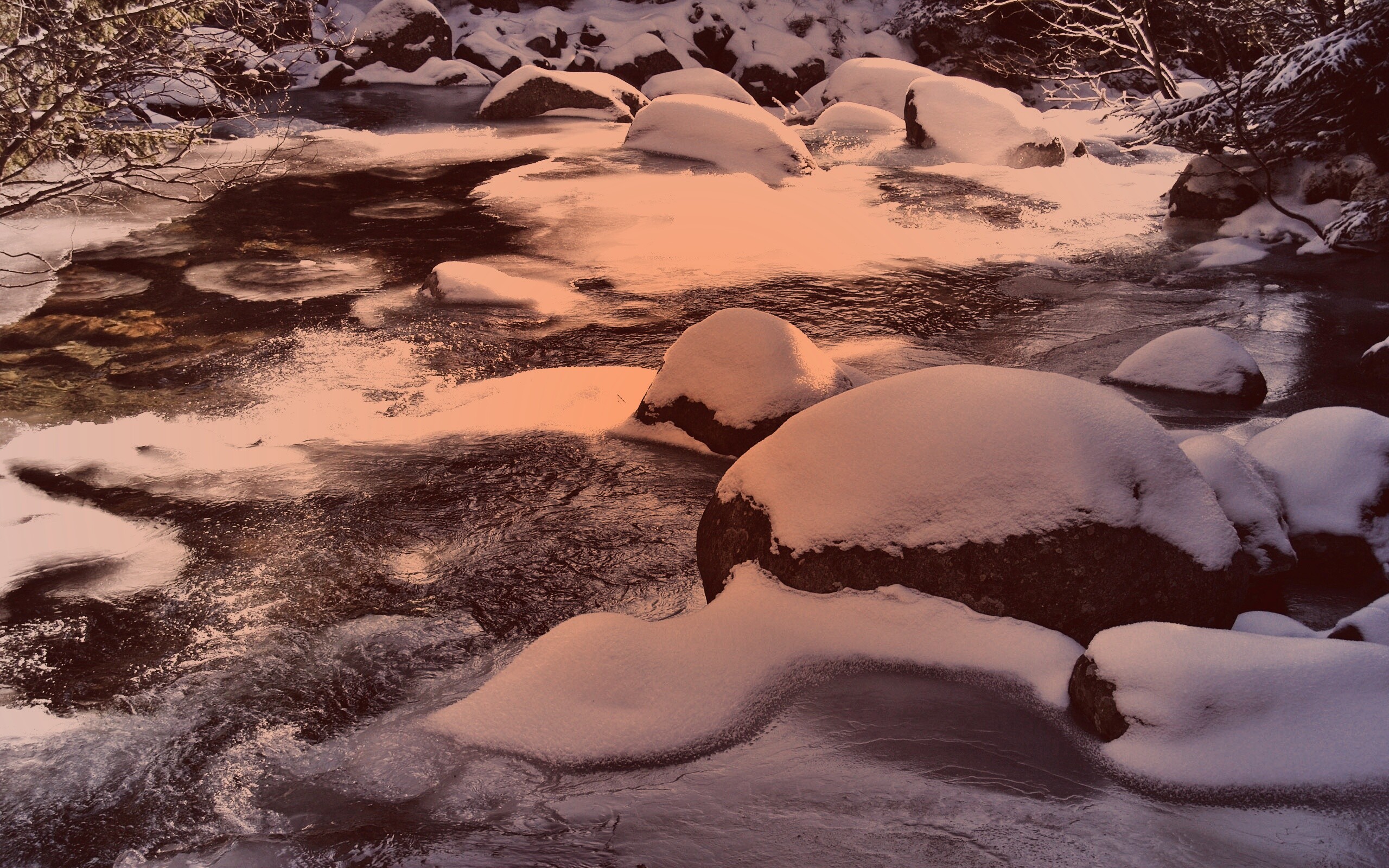 Замёрзжая речка обои