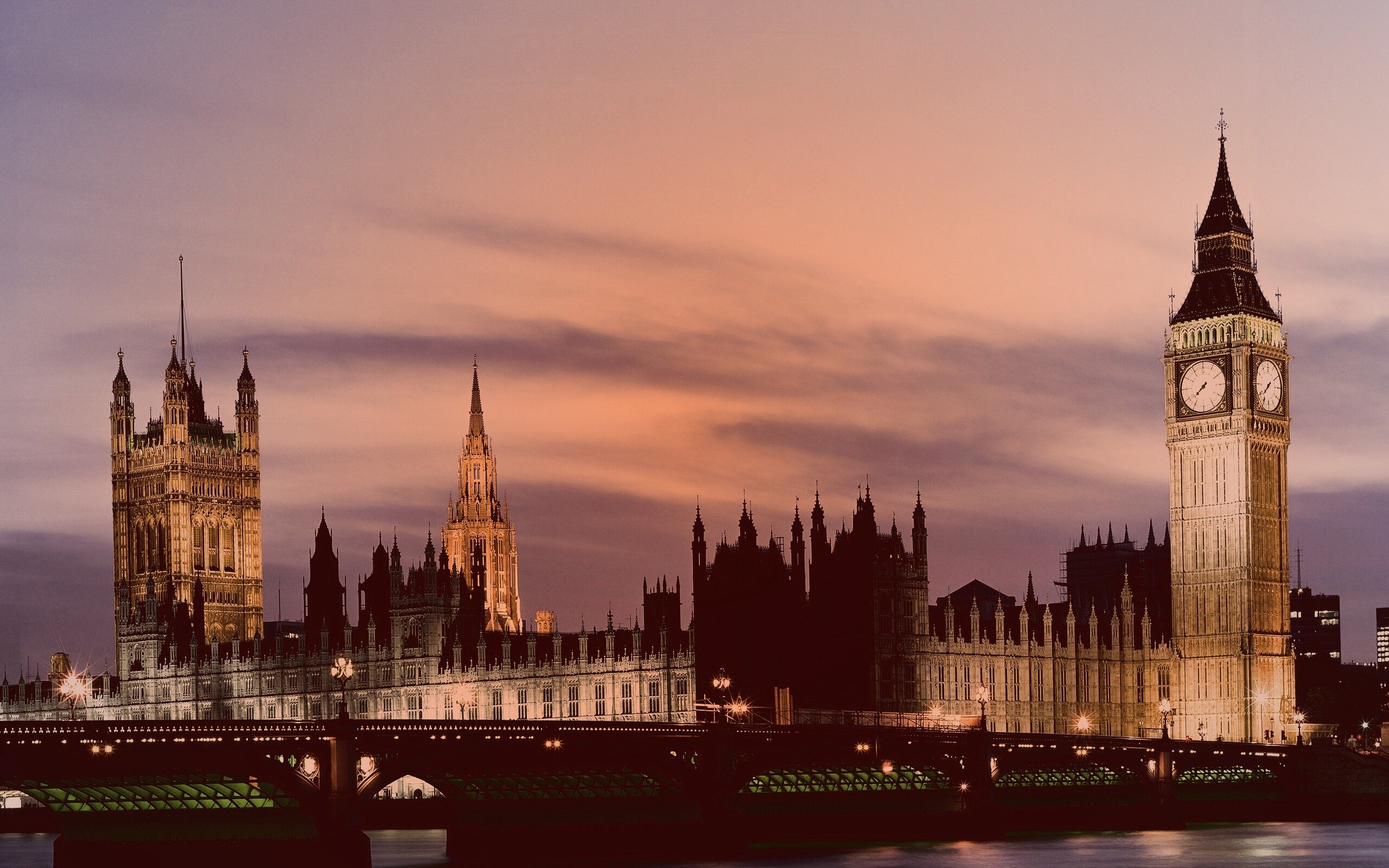 Биг Бен и здание парламента ночью обои