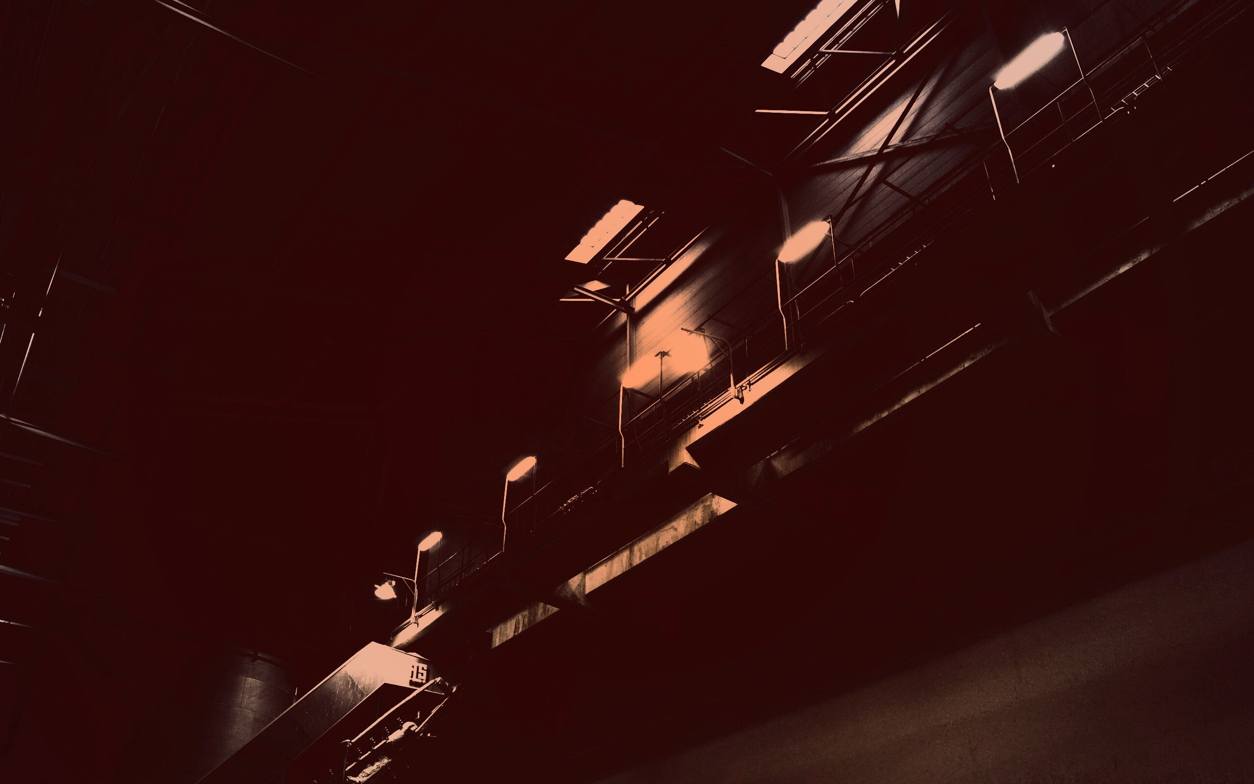 Платформа ночью обои