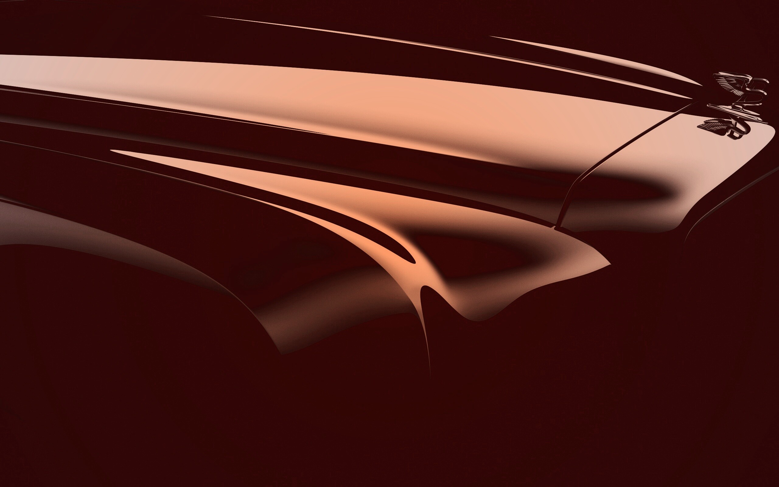 Капот чёрного авто обои