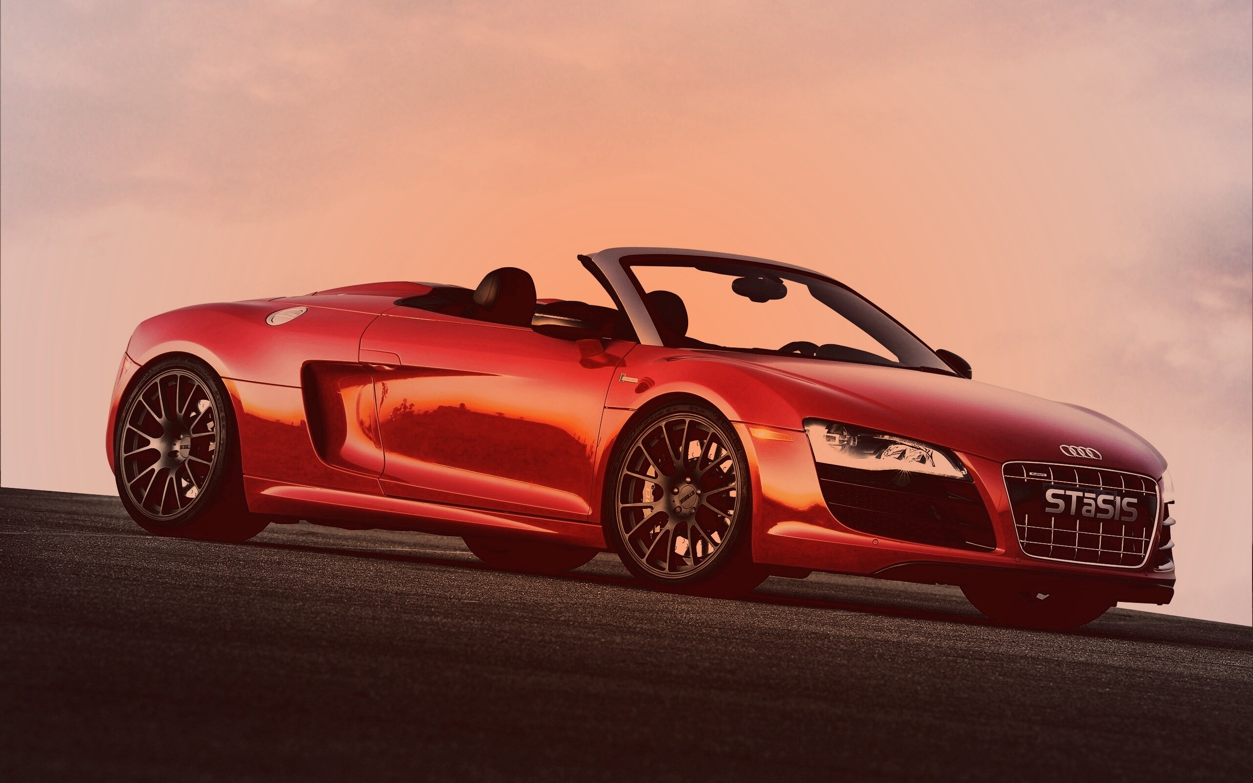 Красная Audi обои