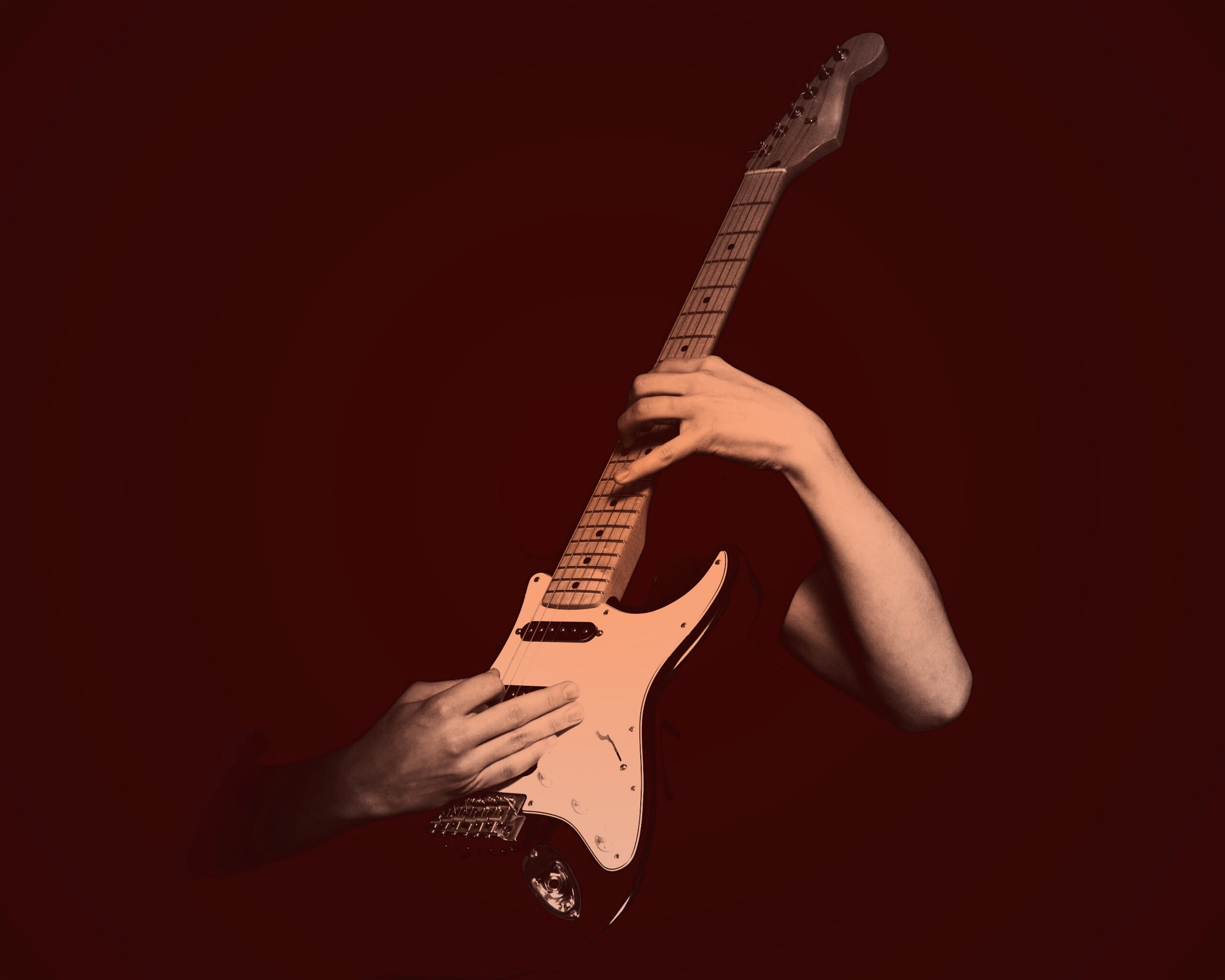 Игра на электрогитаре обои