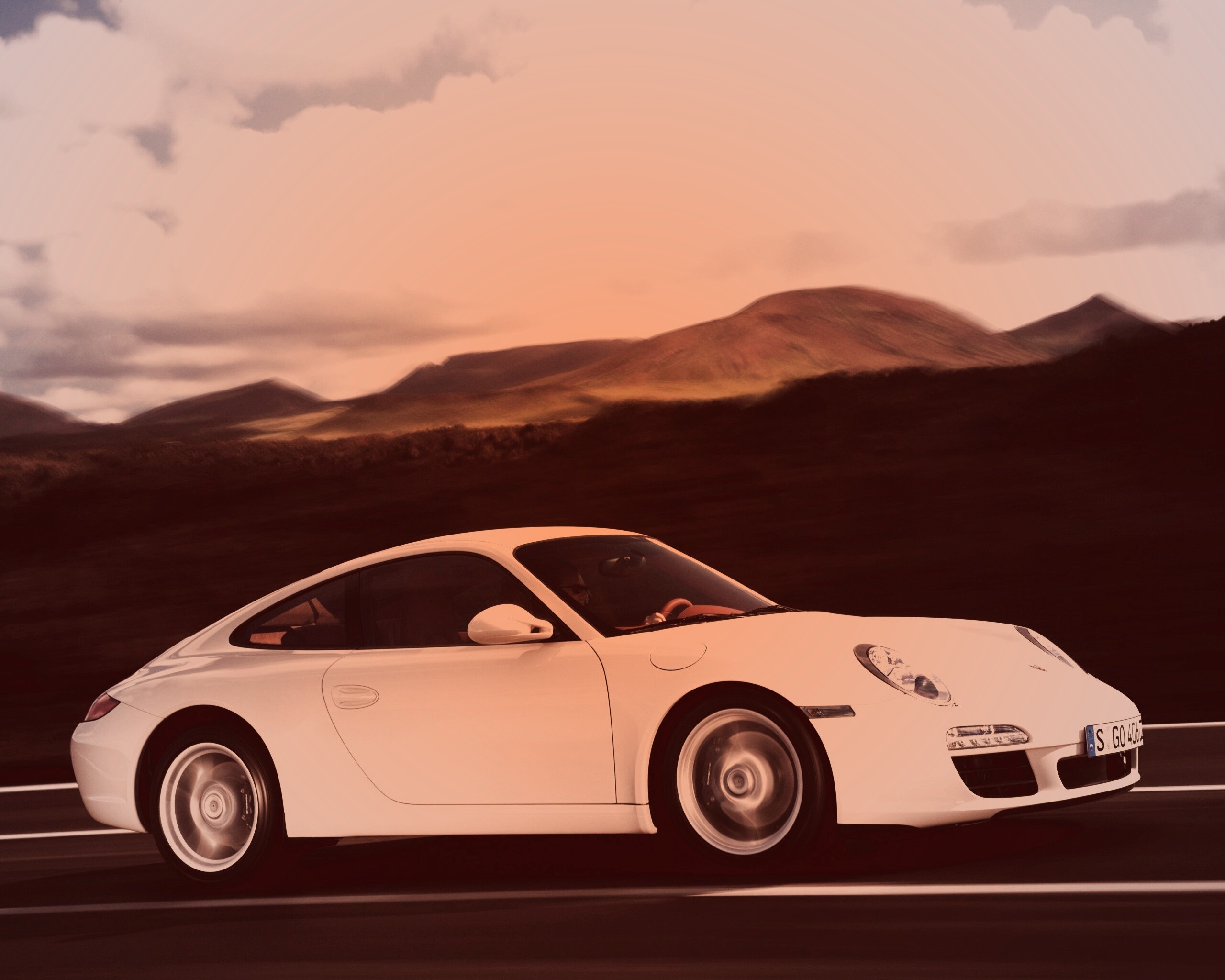 Белый порш обои