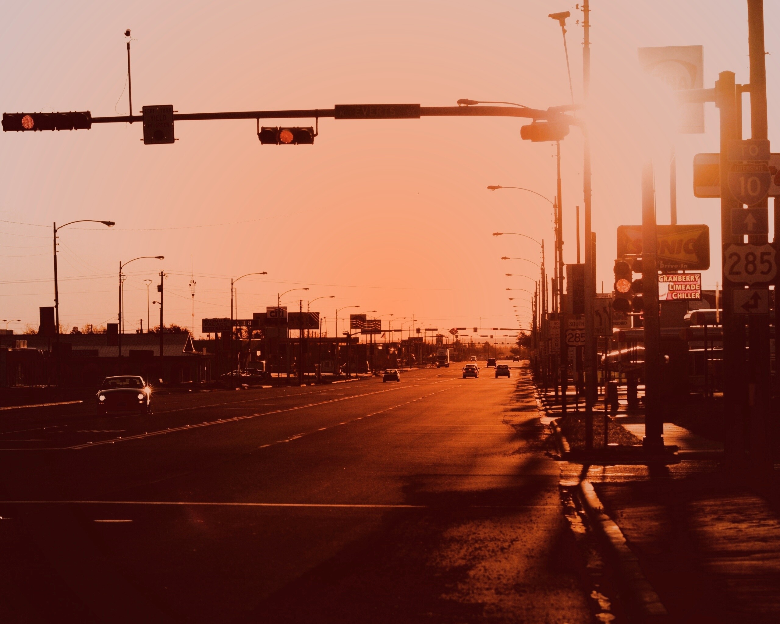 Закат в Лос Анджелесе обои