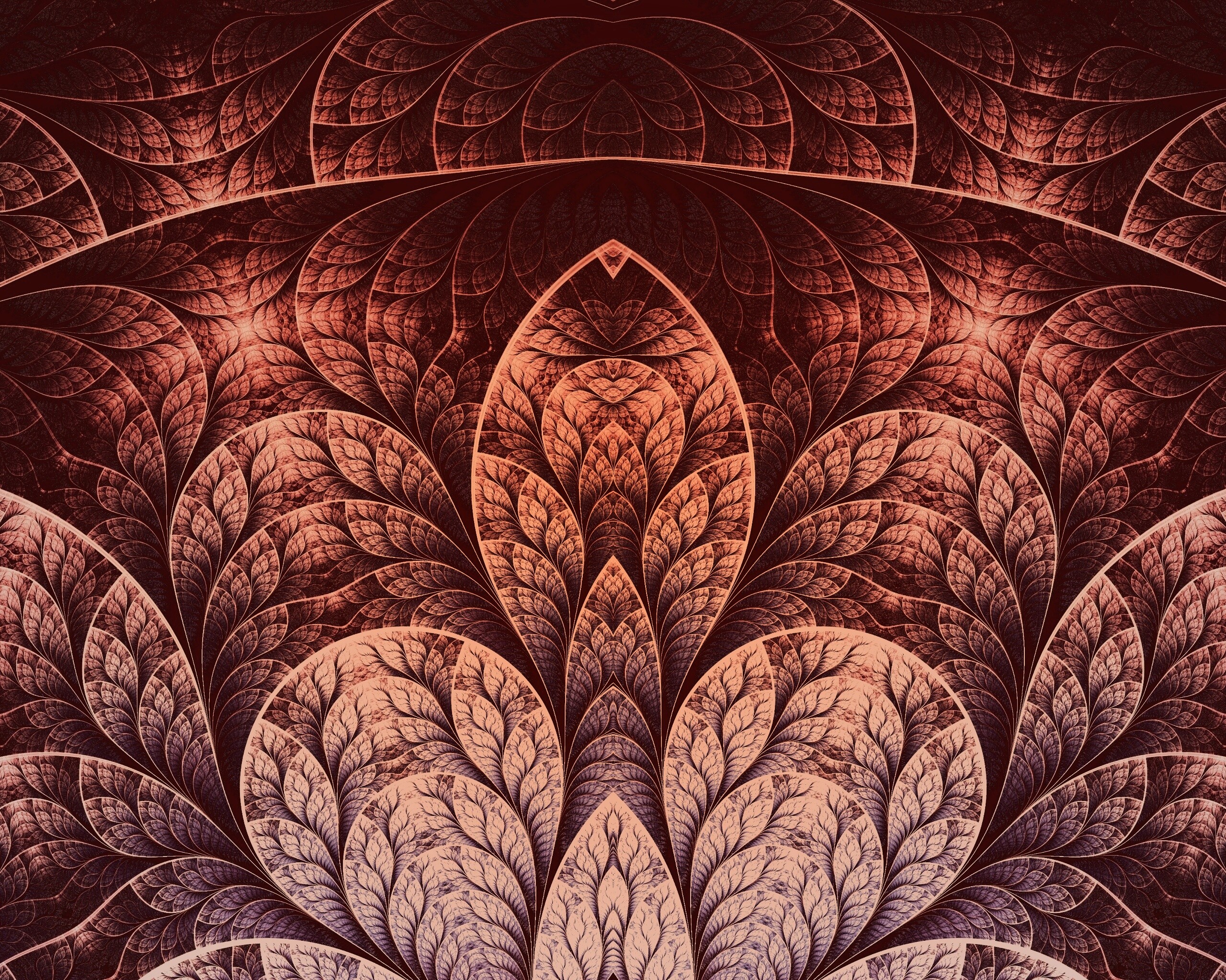 Фрактальные листья обои