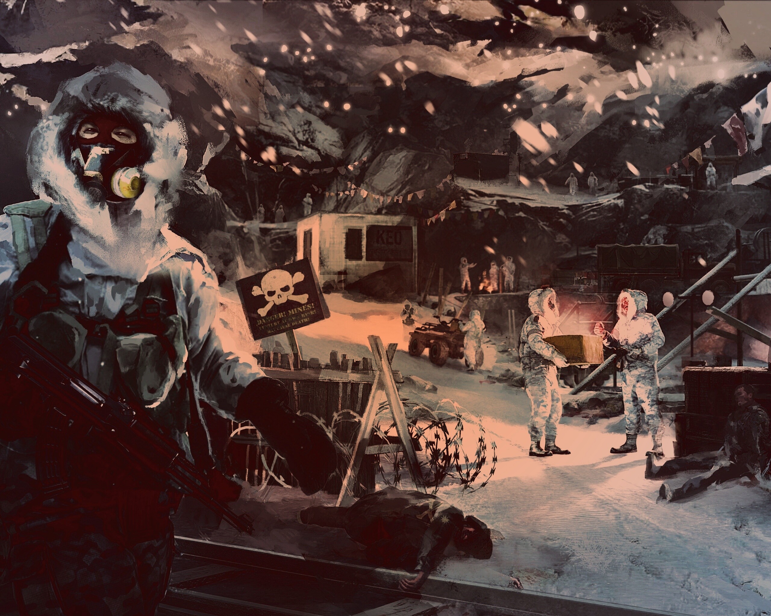 Снежно и опасно обои