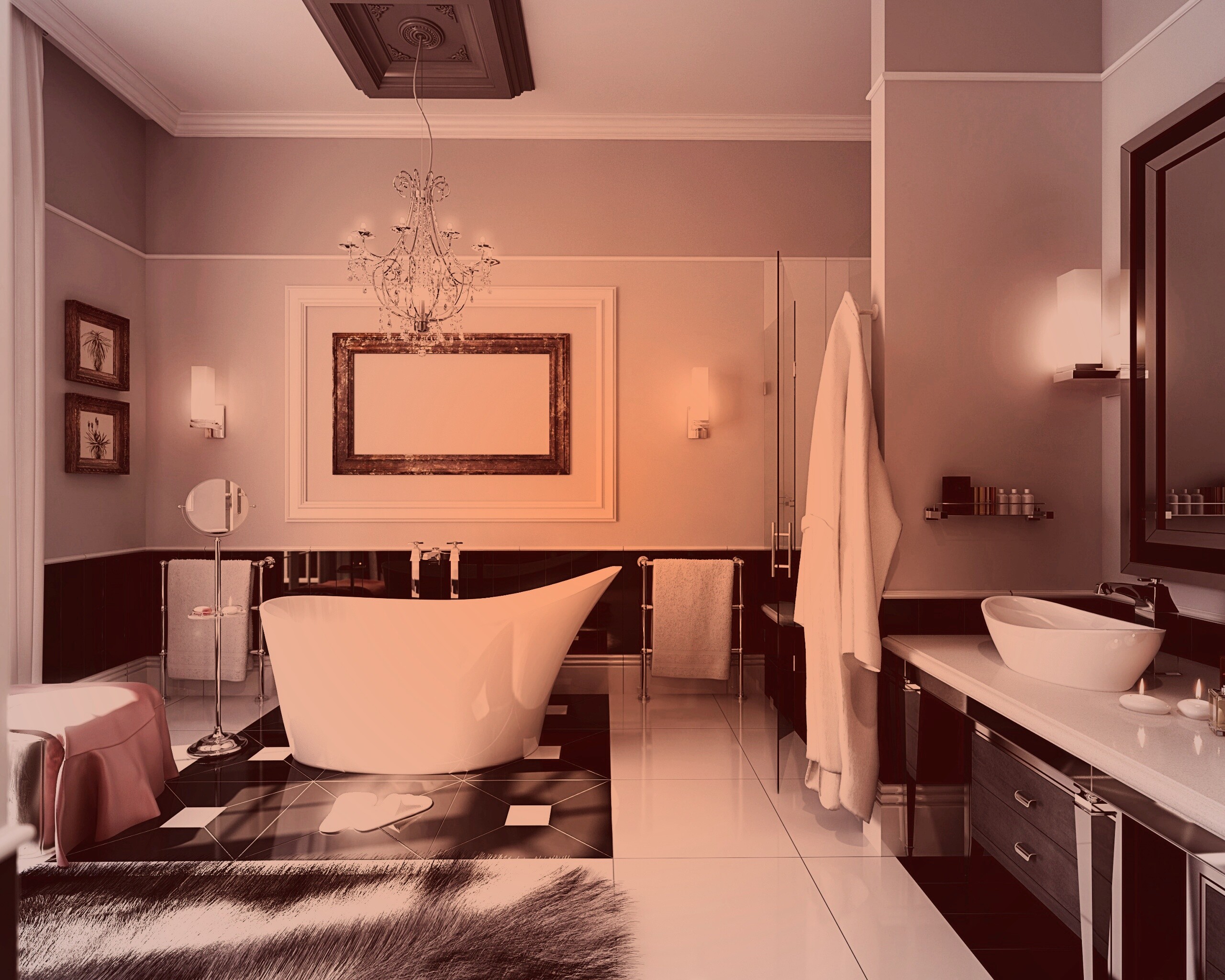 Современная ванна обои