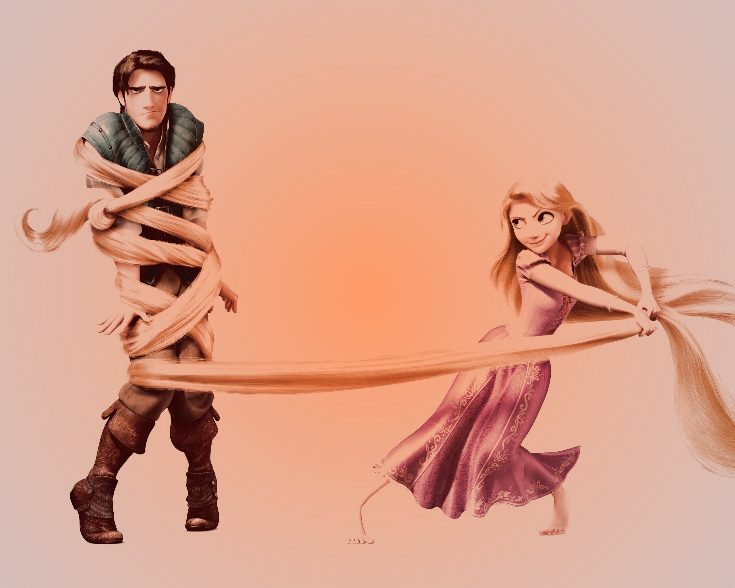 Рапунцель и пойманный Флин обои