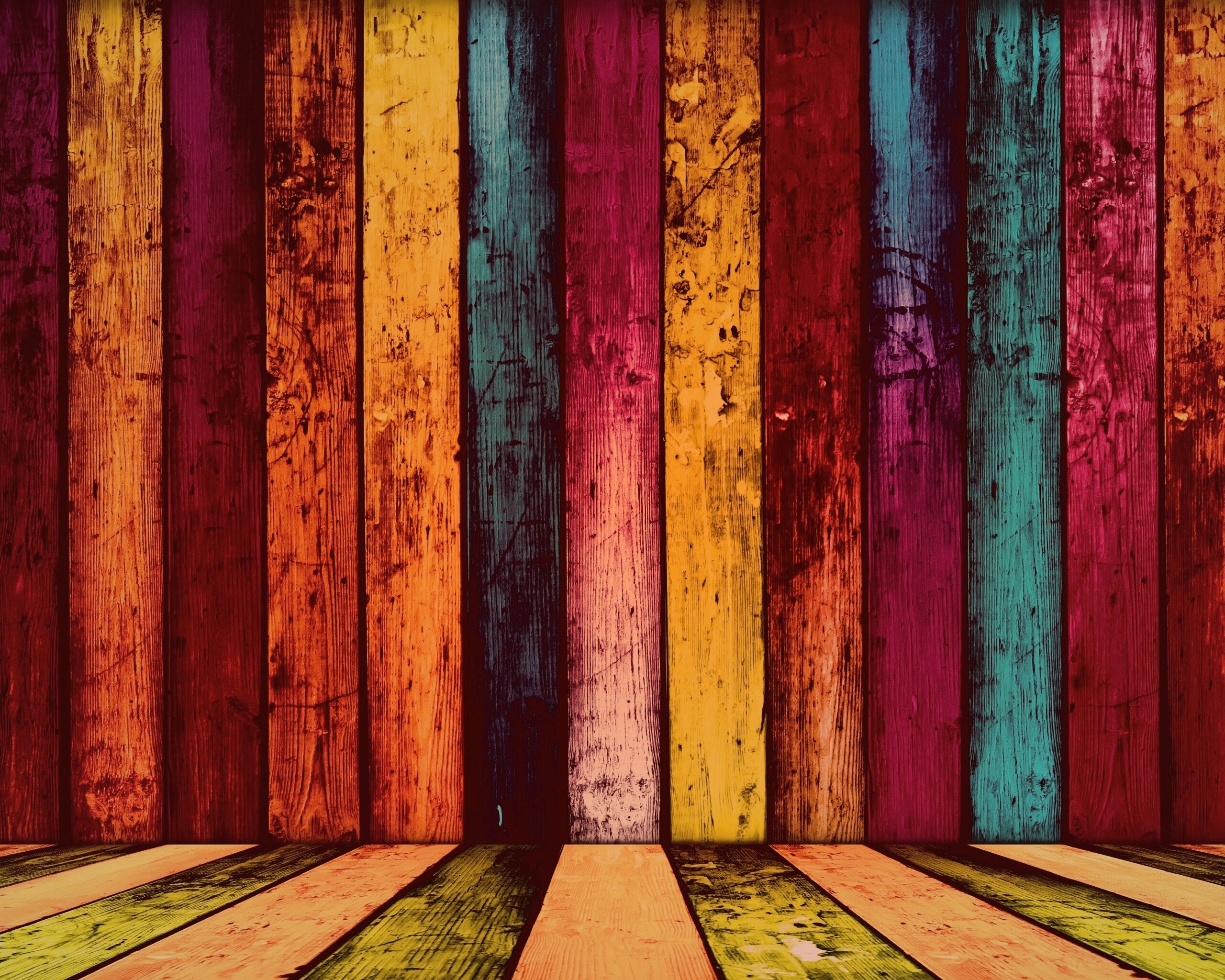 Разноцветные доски обои