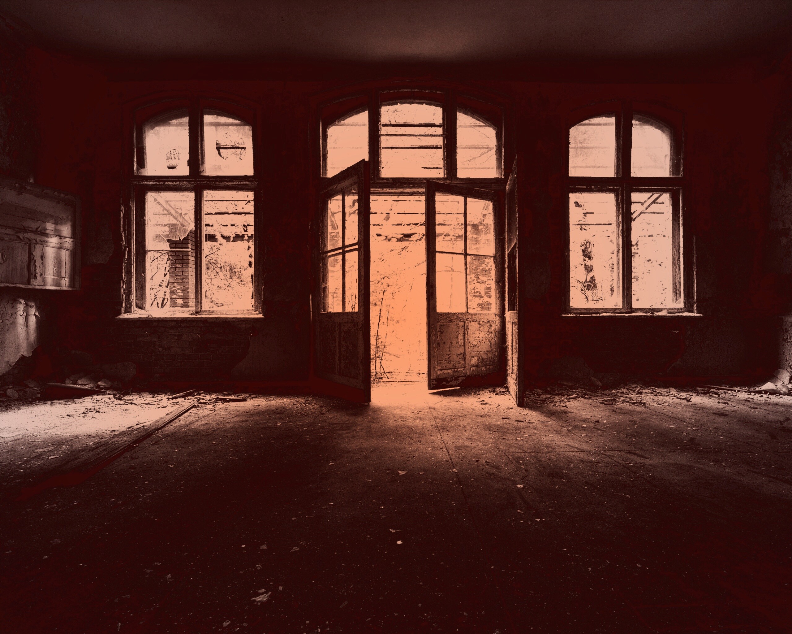 Комната в заброшенном здании обои