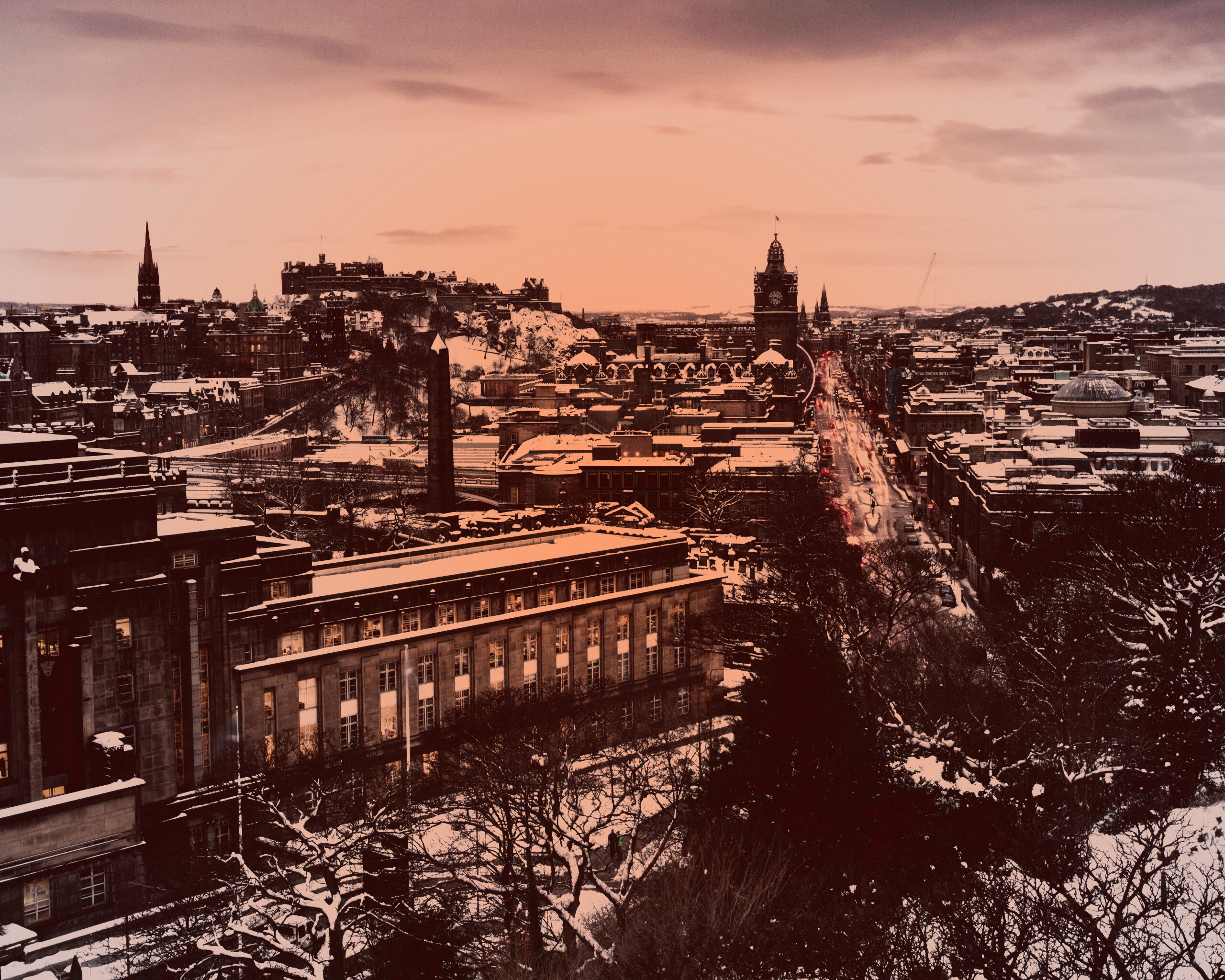 Вид на Эдинбург обои