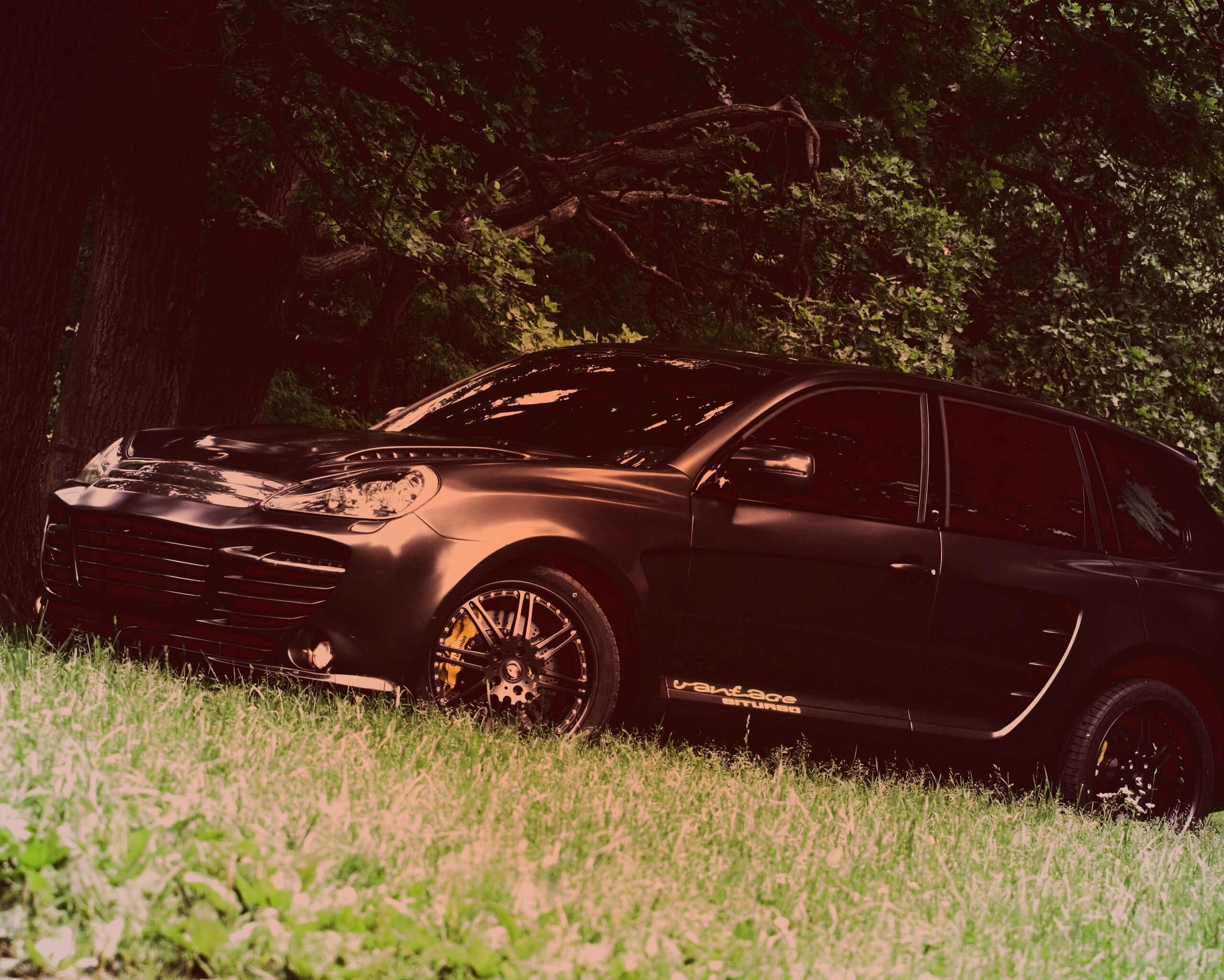 Концепт внедорожника в лесу обои