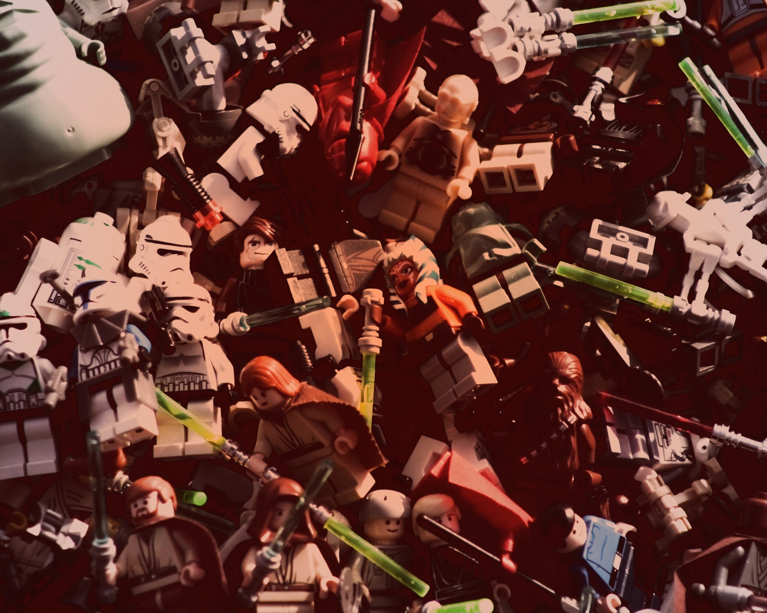 Человечки лего по мотивам звездных войн обои