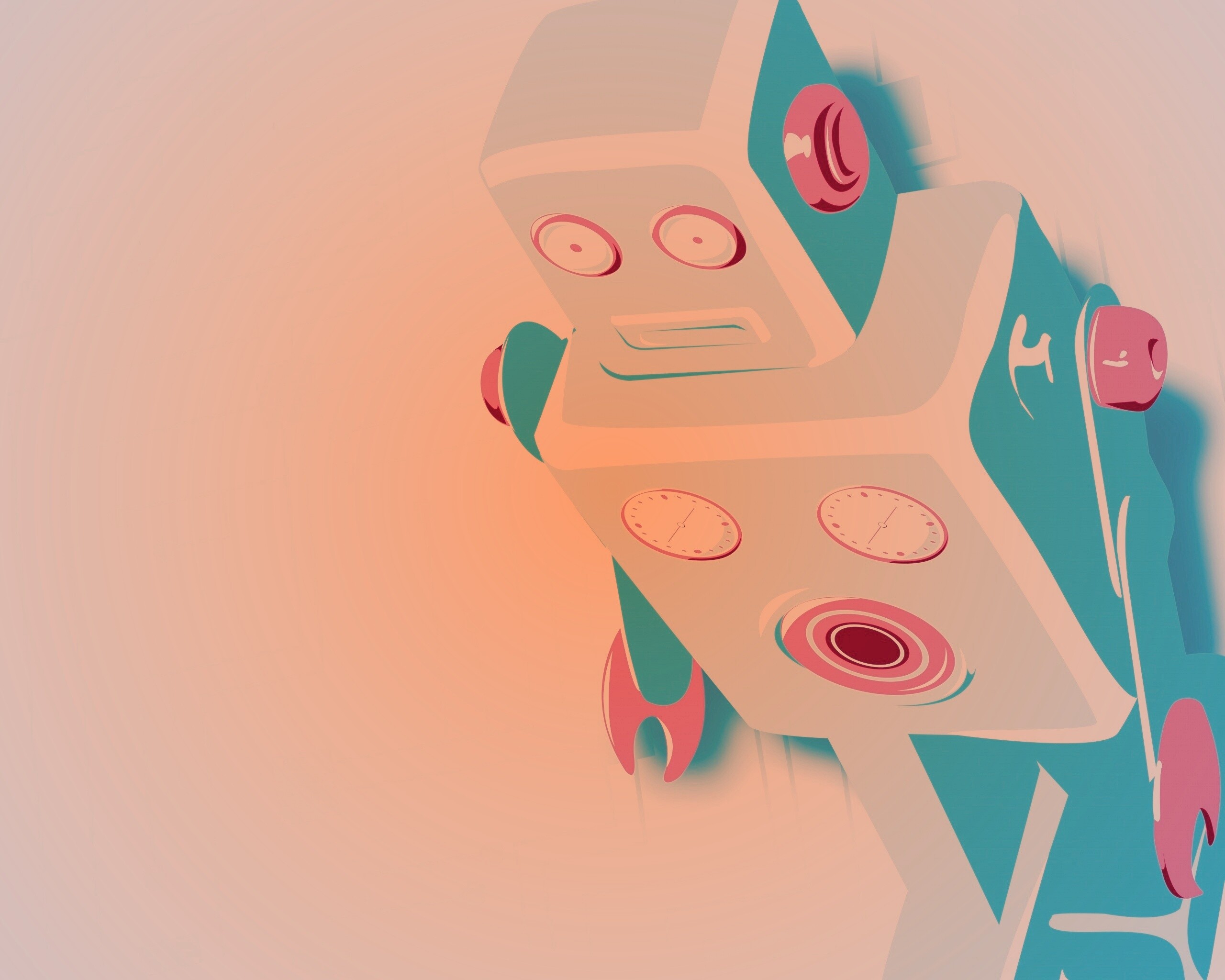 Векторный робот обои