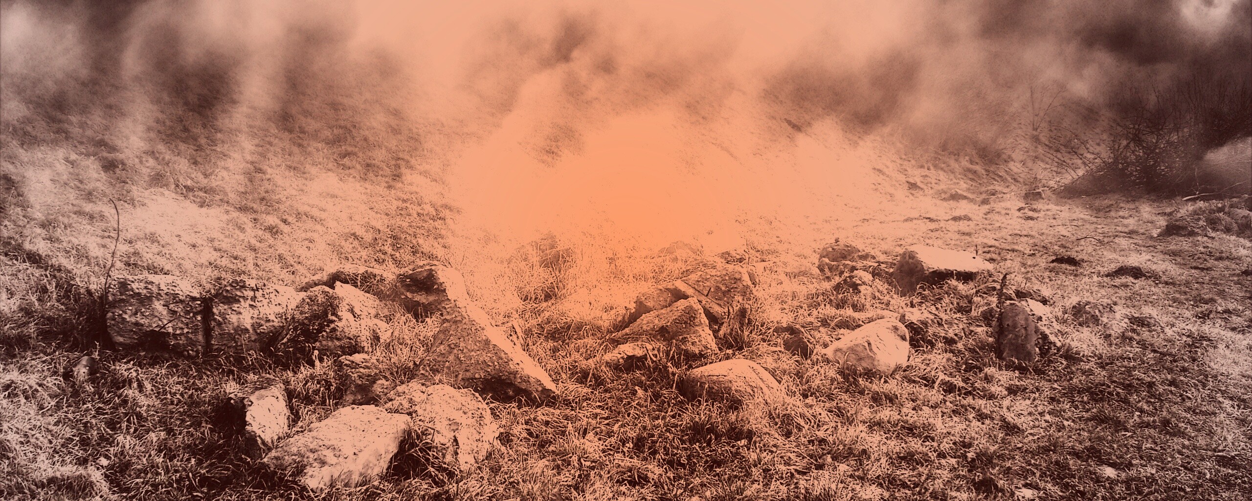 Туман на склоне обои