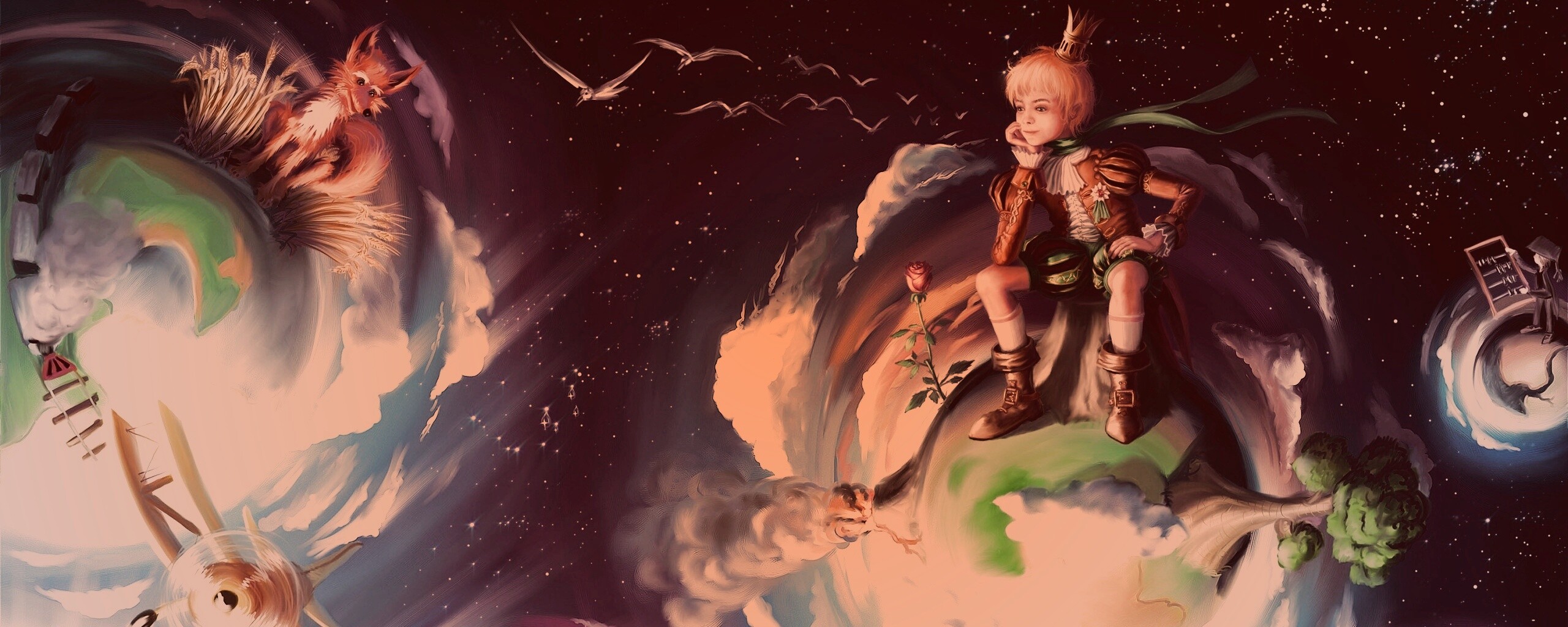 Арт на сказку Маленький Принц обои