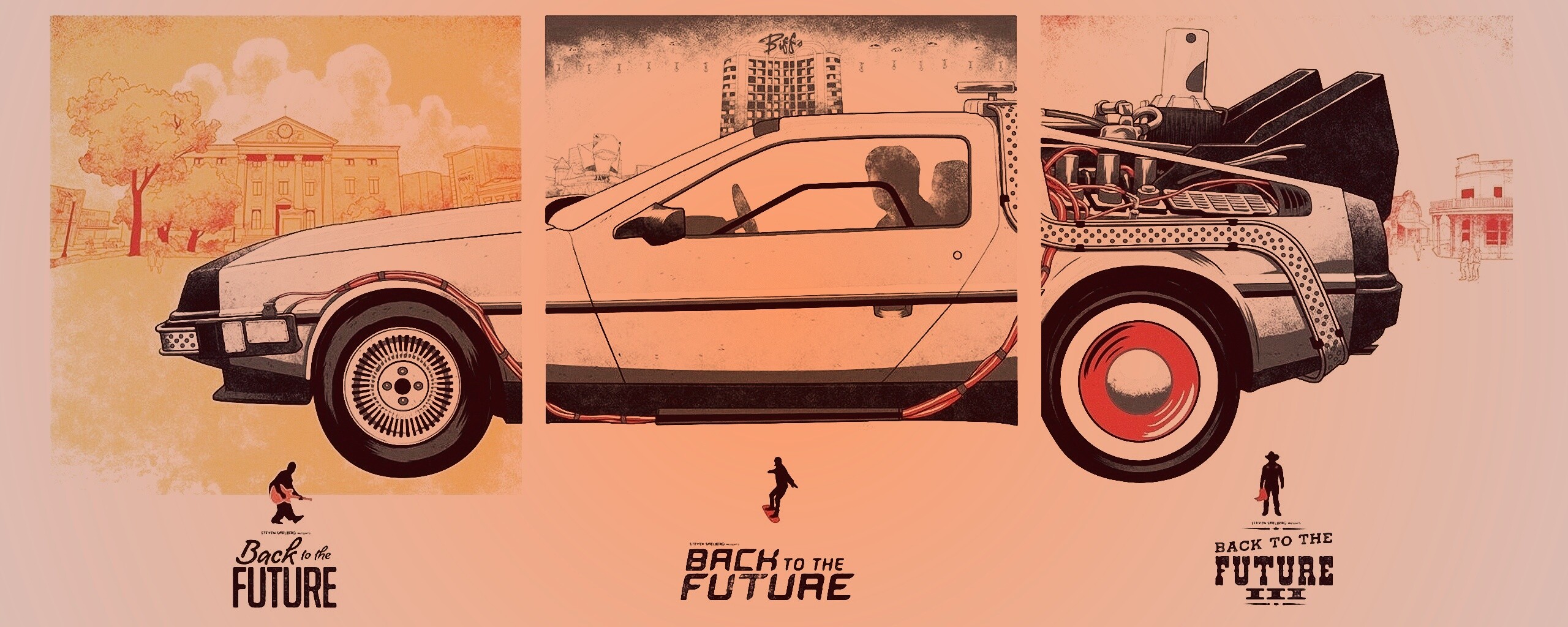 Делориан из Назад в будущее обои