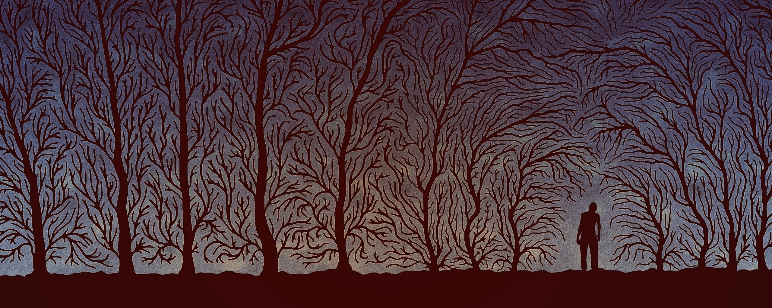 Смыкающиеся деревья обои