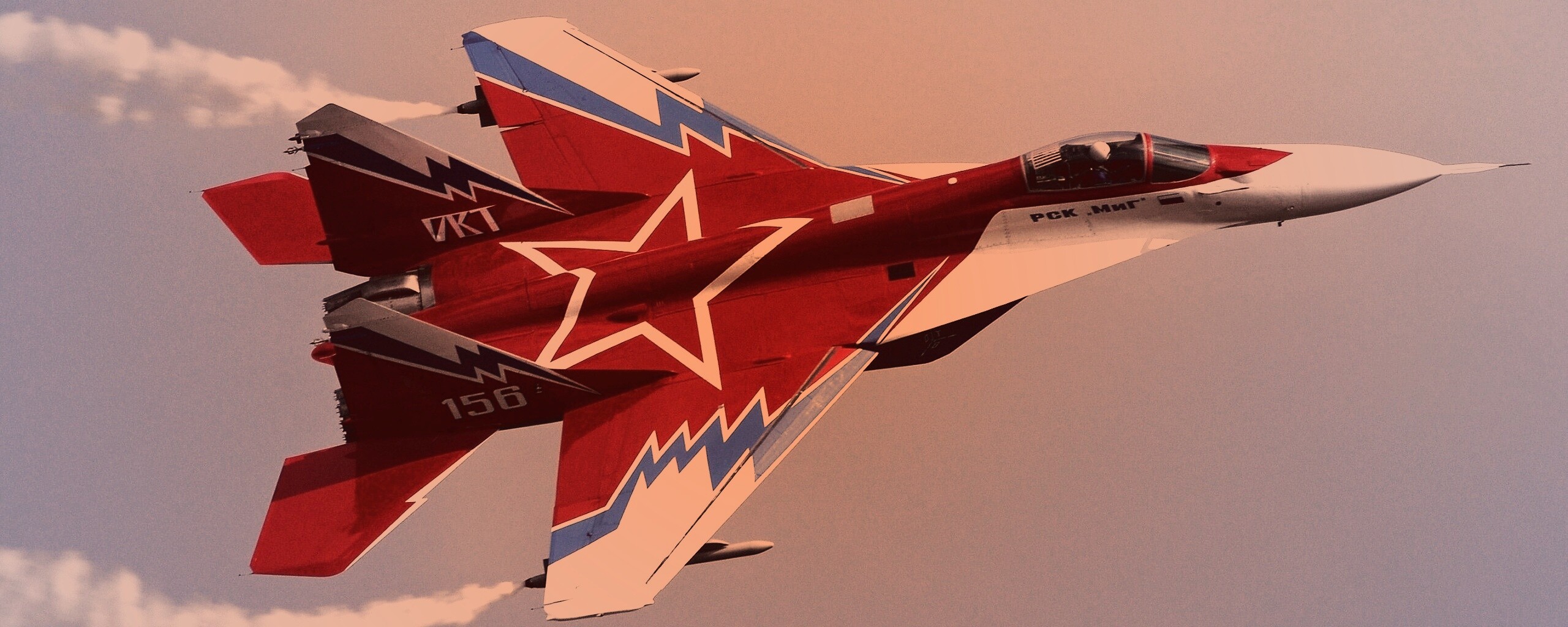 Истребитель МИГ пилотажной группы обои