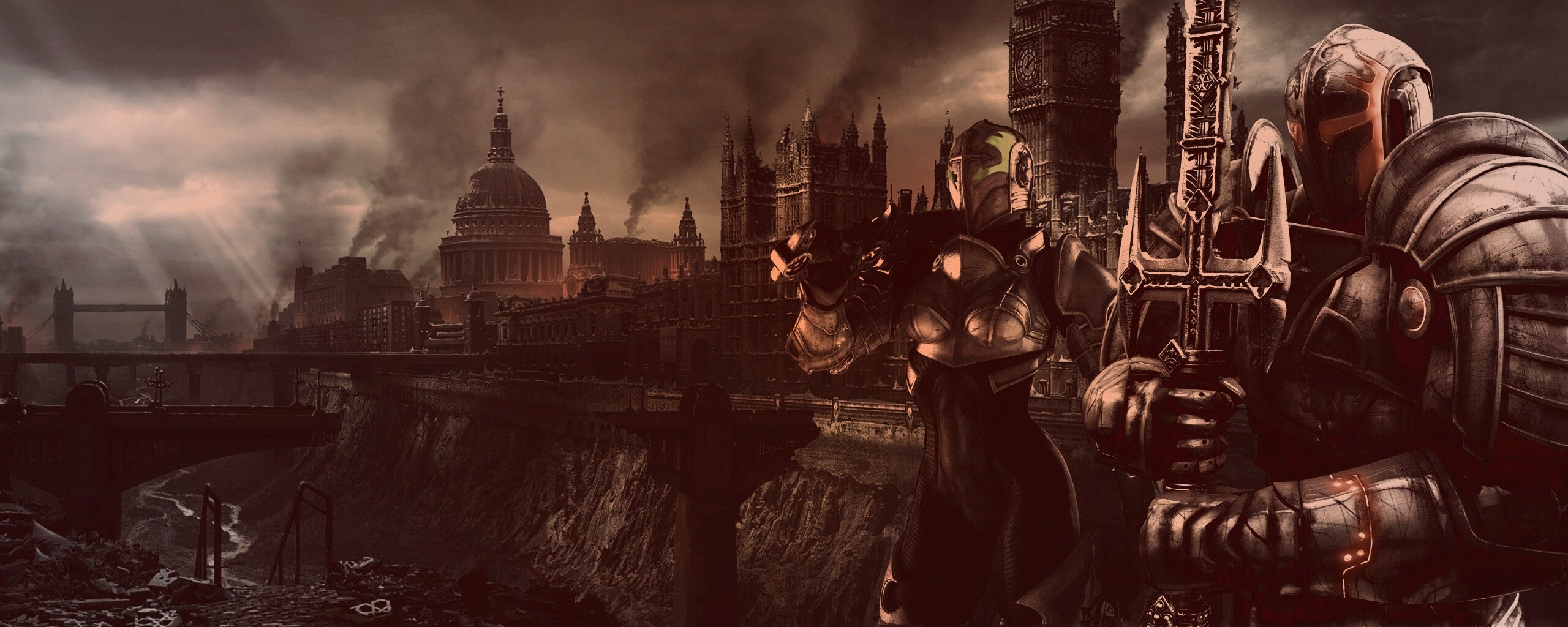 Постапокалиптический Лондон из игры обои