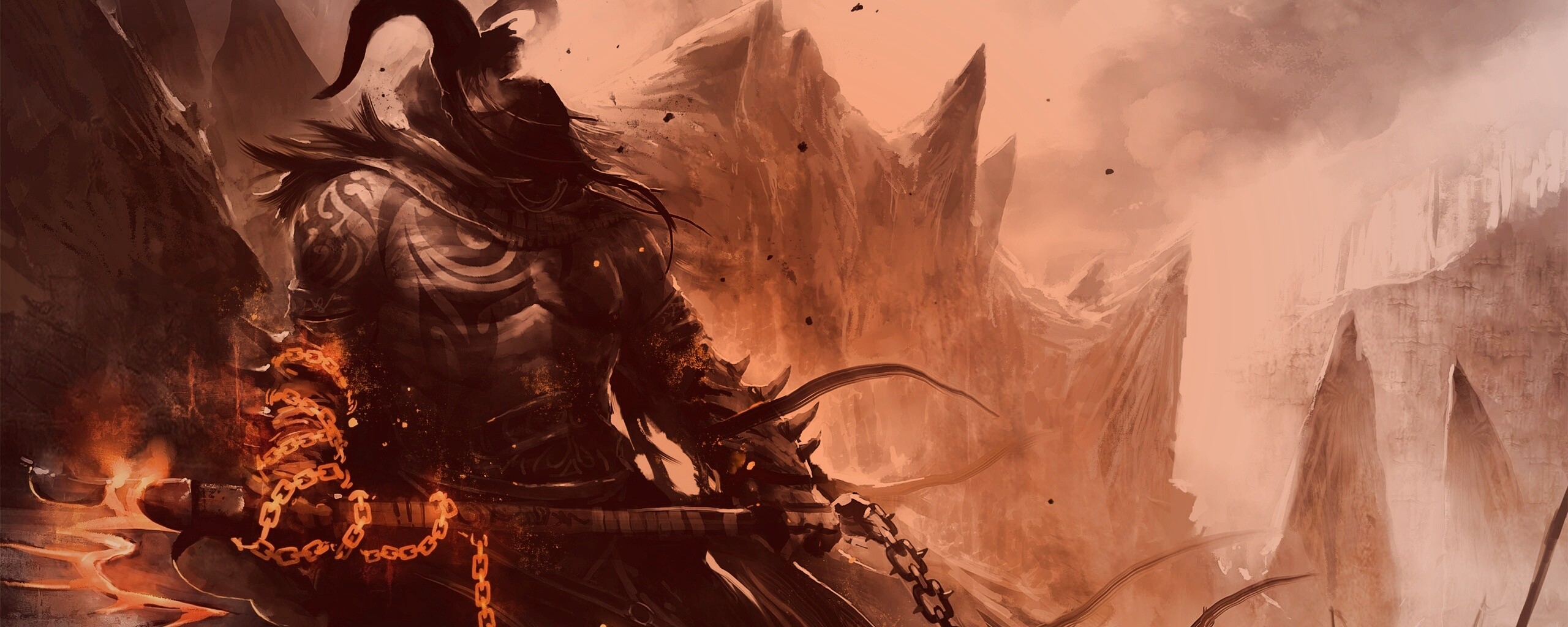 Демон с топором обои