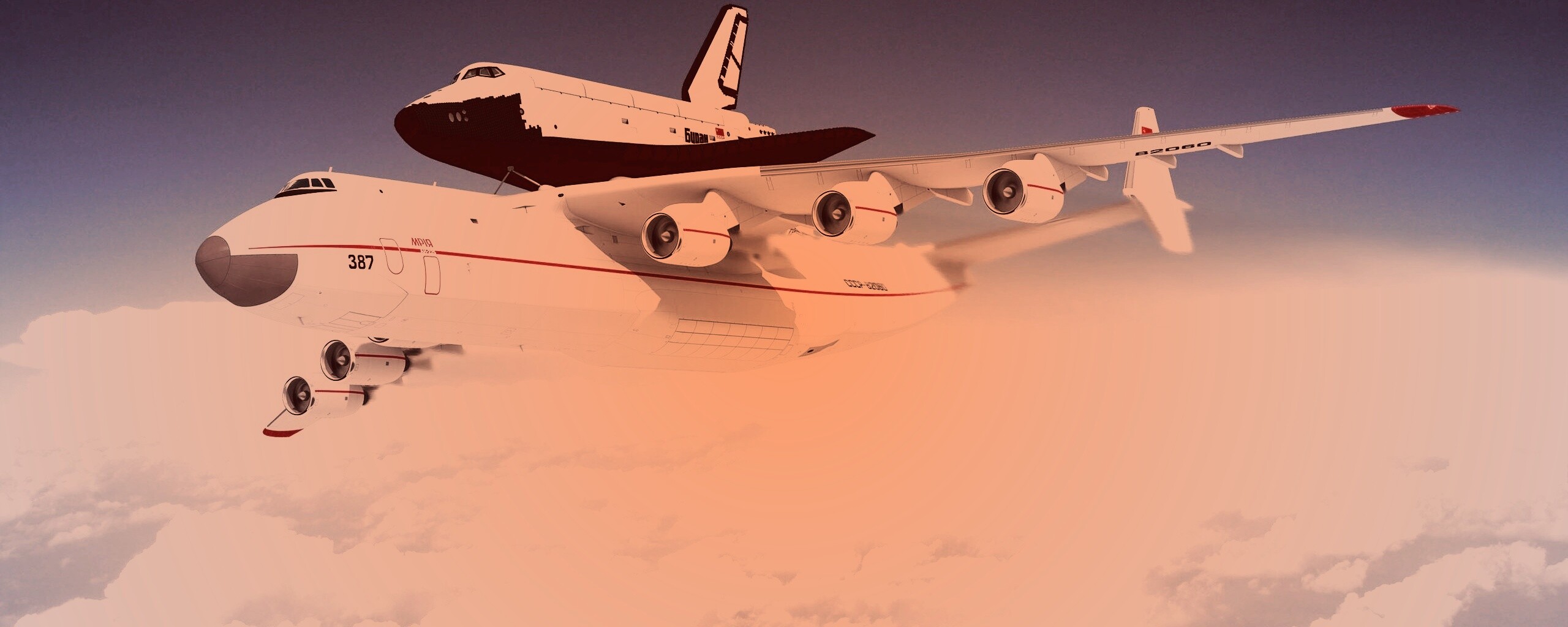 Авиатранспортировка Бурана обои