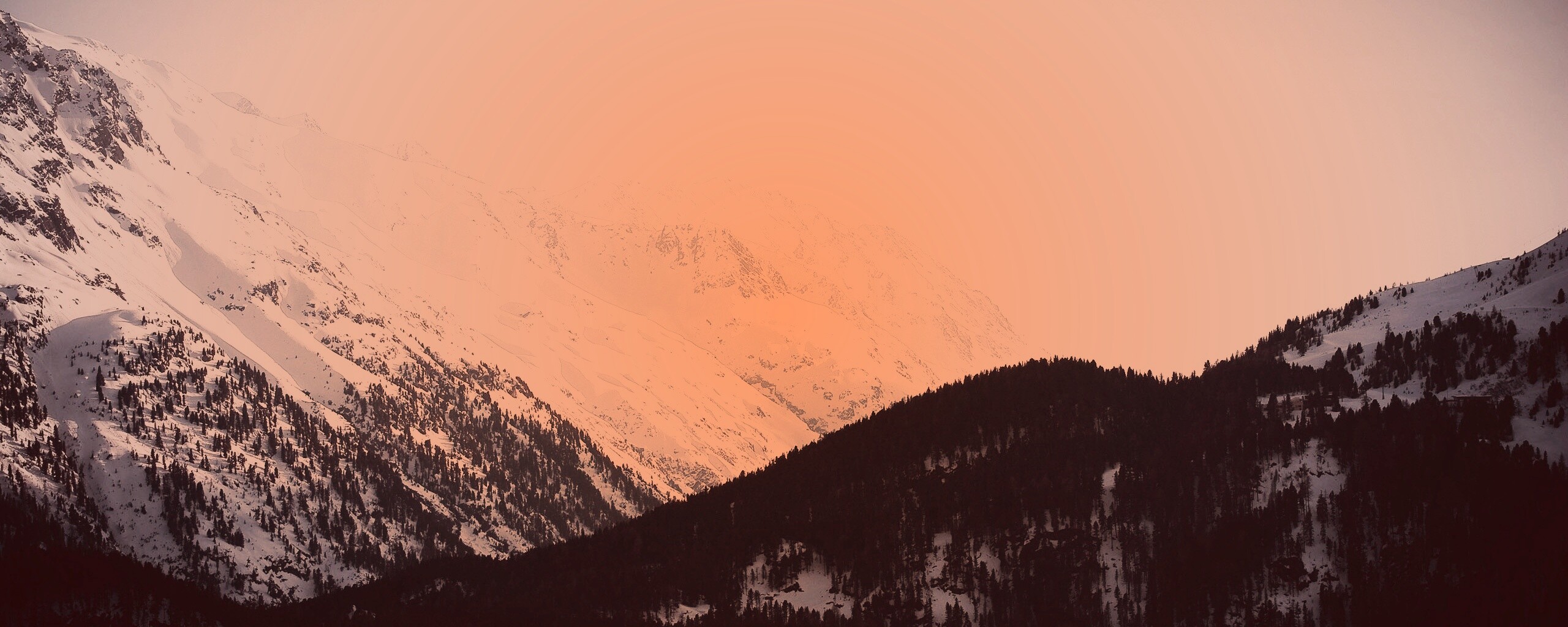 Горные вершины зимой обои